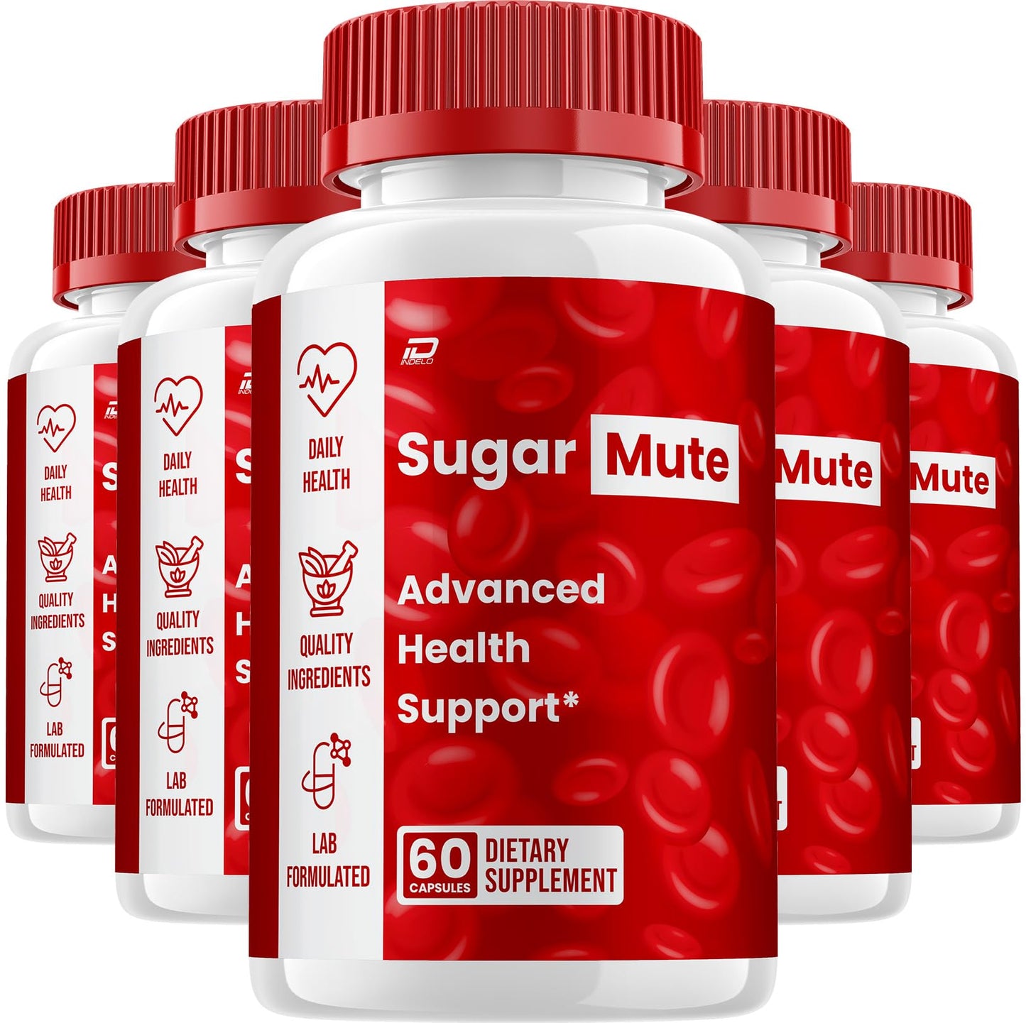 Indelo SugarMute Natural Blend Daily Health Supplement Capsules, 300 Capsules