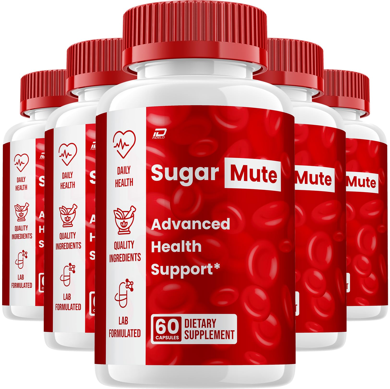 Indelo SugarMute Natural Blend Daily Health Supplement Capsules, 300 Capsules