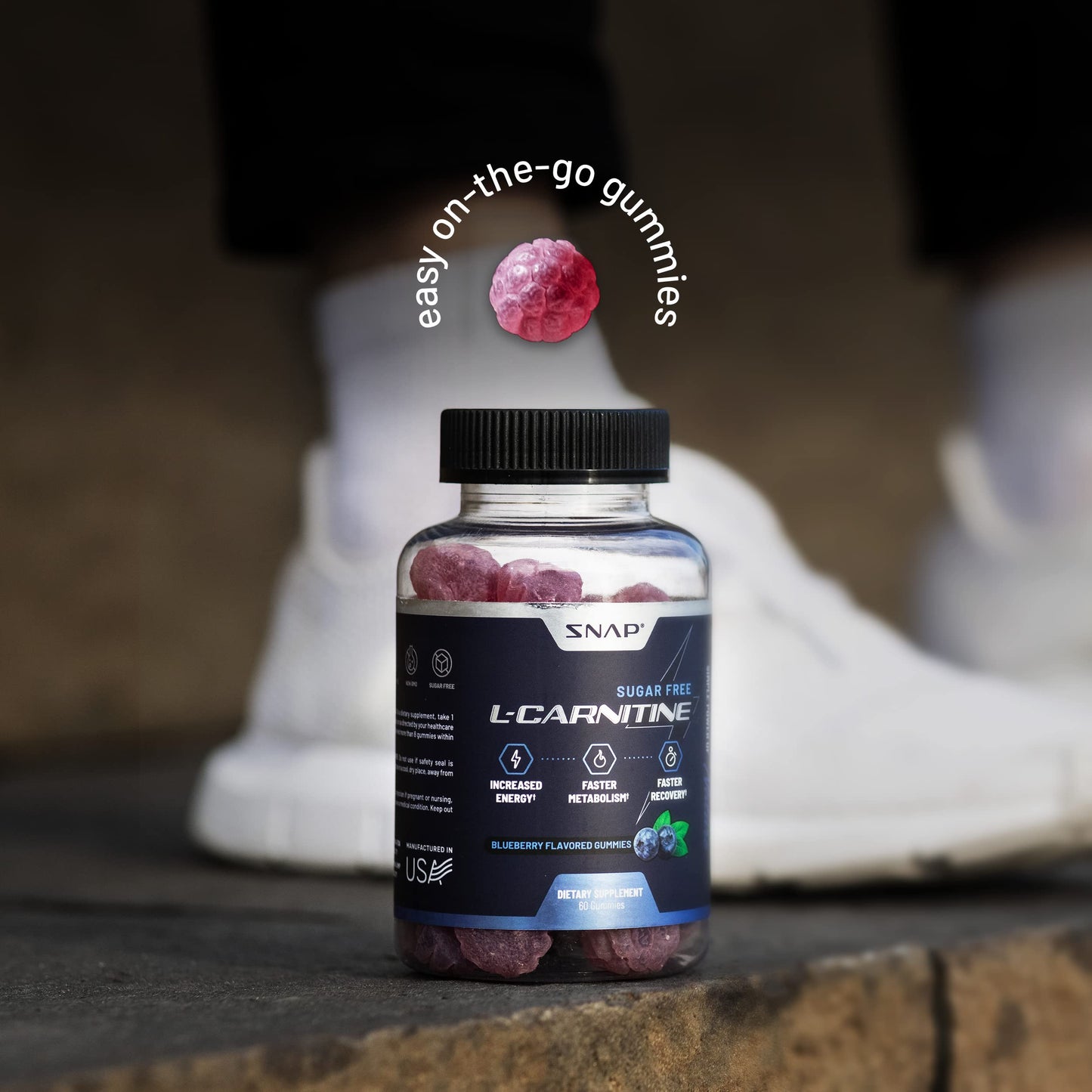 Snap Supplements L-Carnitine Tartrate Gummies, 60 Count