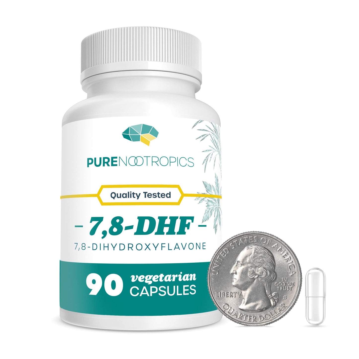 Pure Nootropics 7,8-DHF (7,8-Dihydroxyflavone) 25 mg Capsules, 90 Count