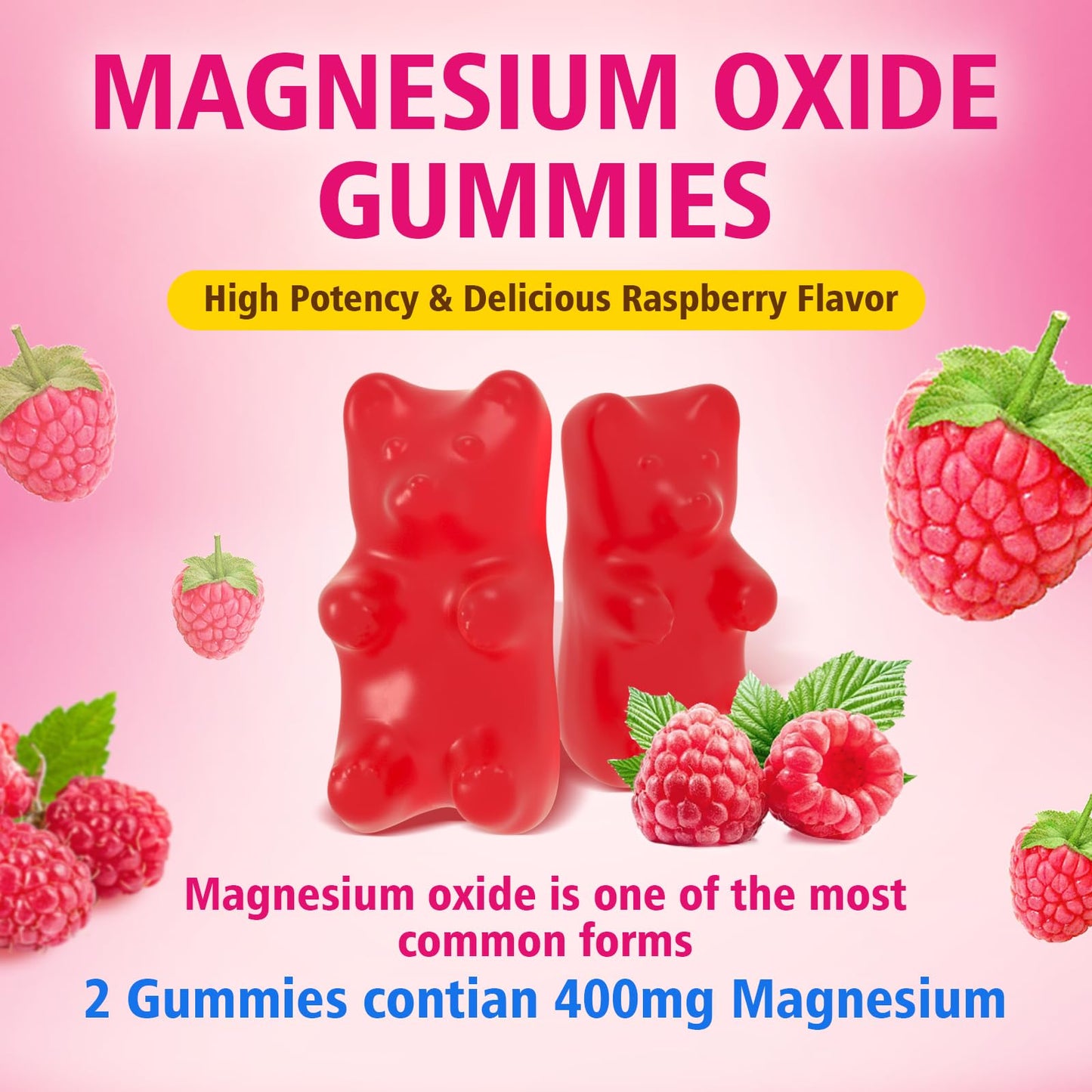 GrnLife Magnesium Oxide Gummies 400mg, 120 Count