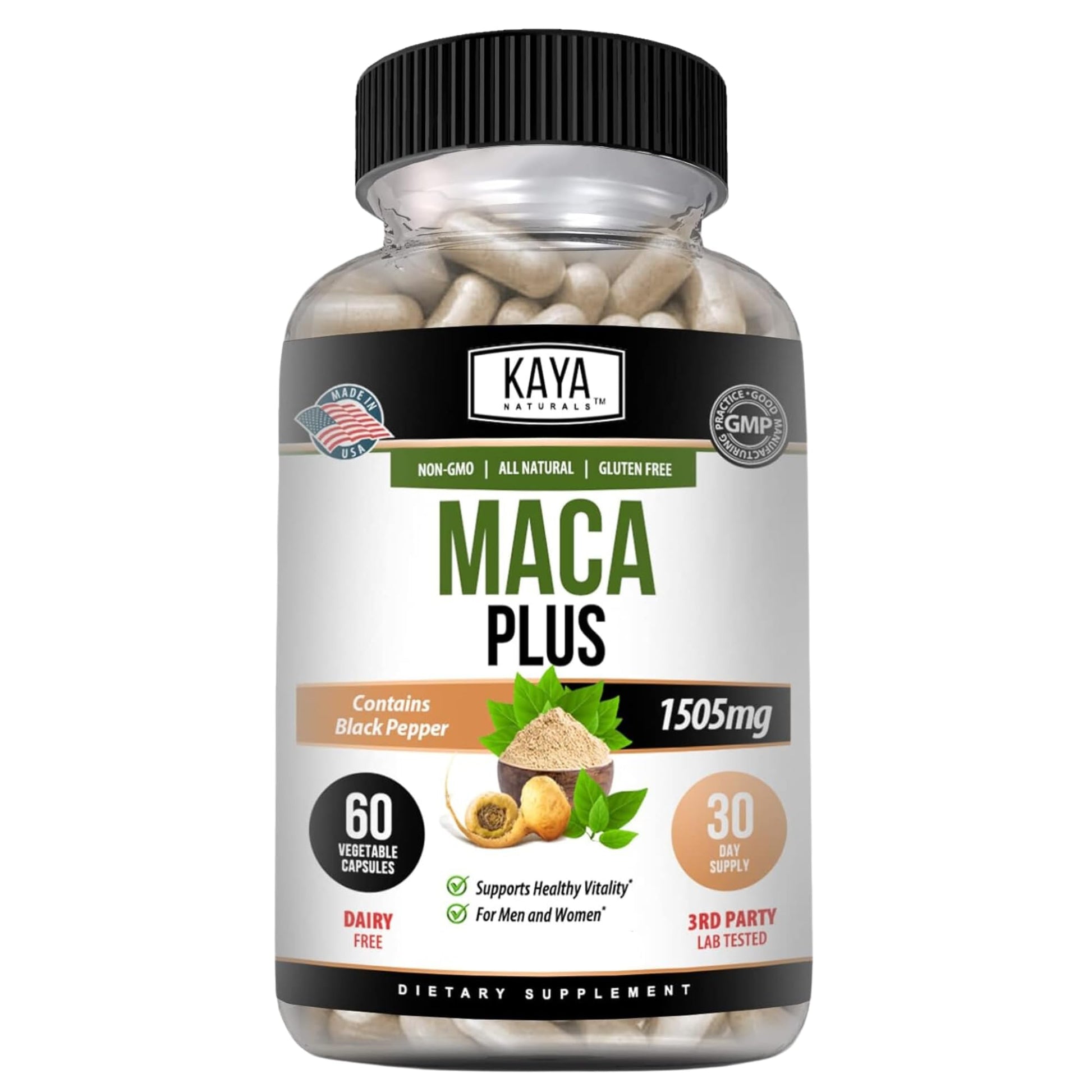Kaya Naturals MACA Plus Capsules 60 Count