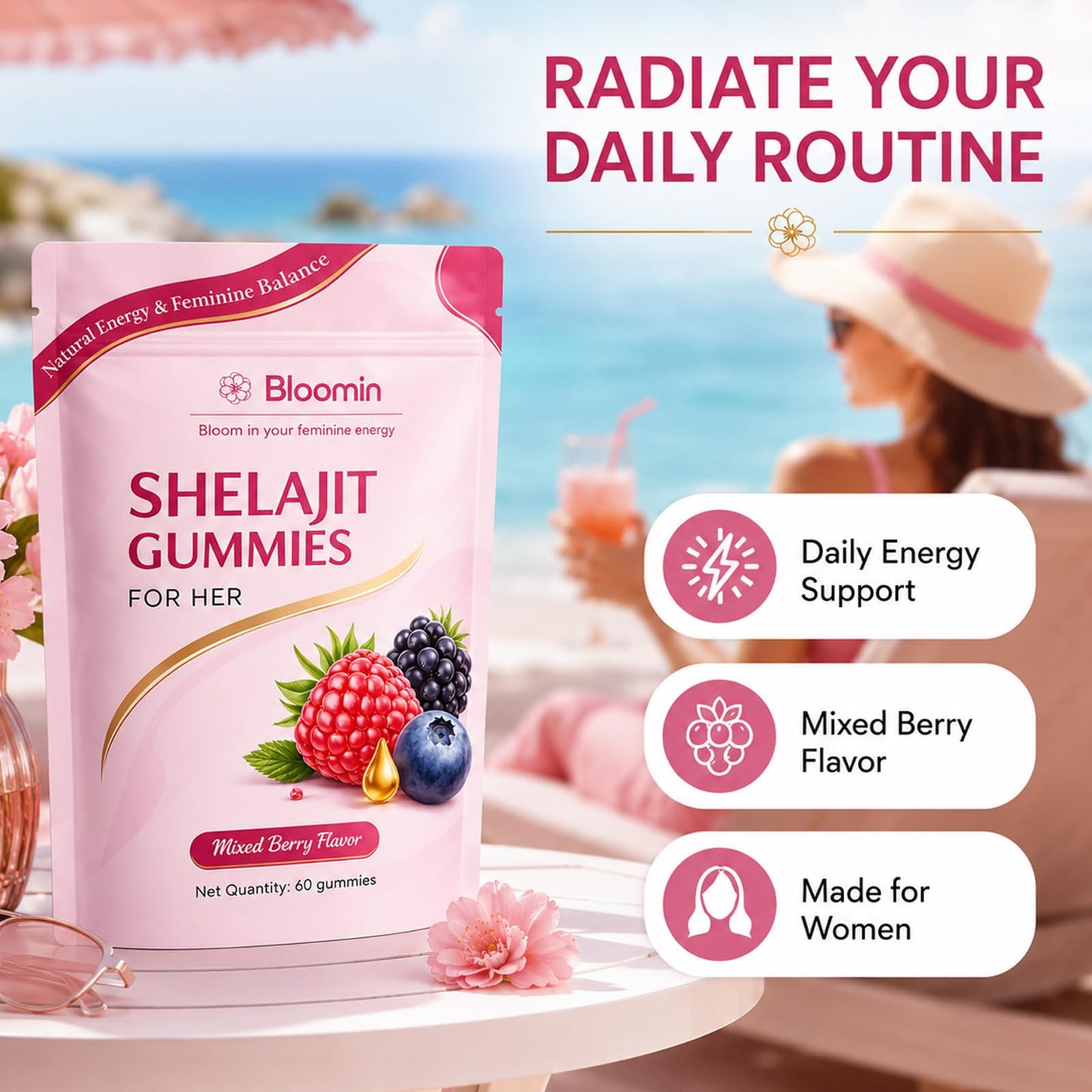 Botanic Vault Bloomin Shilajit, 60 Gummies