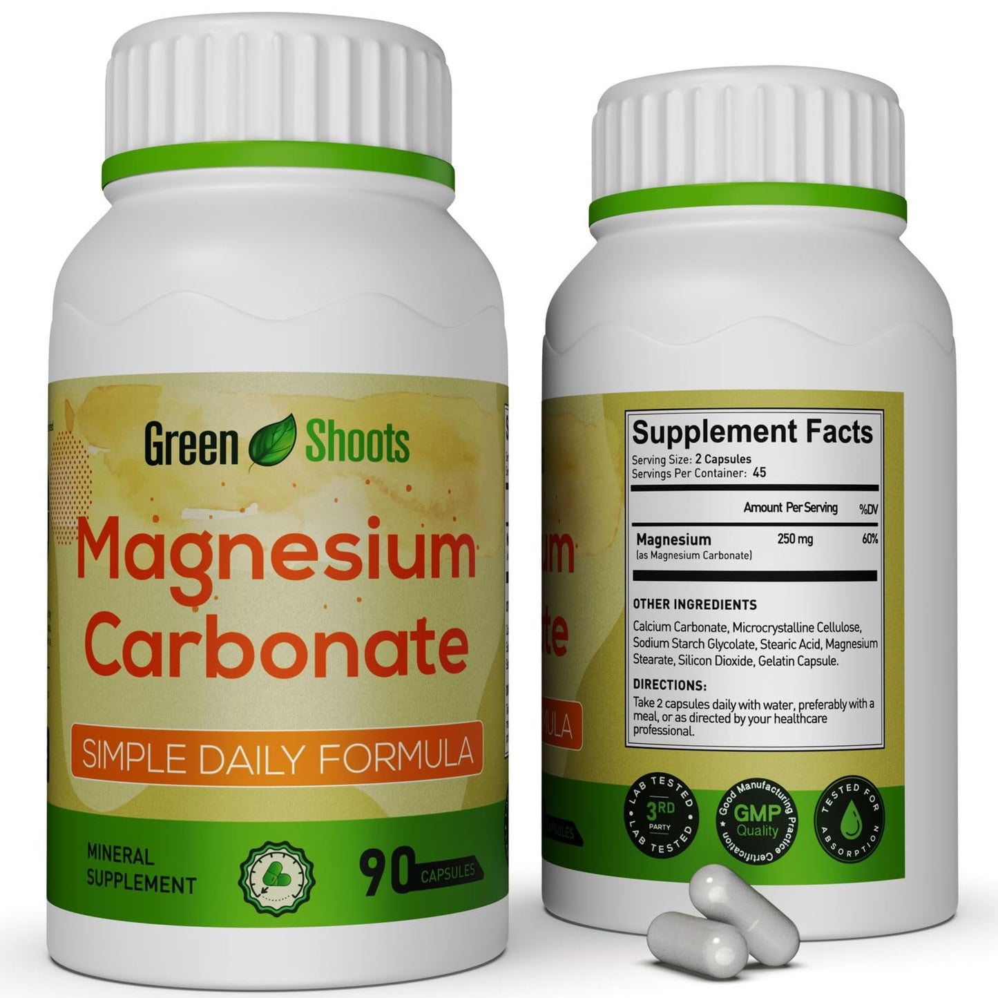 Greenshoots Magnesium Carbonate Capsules, 90 Capsules