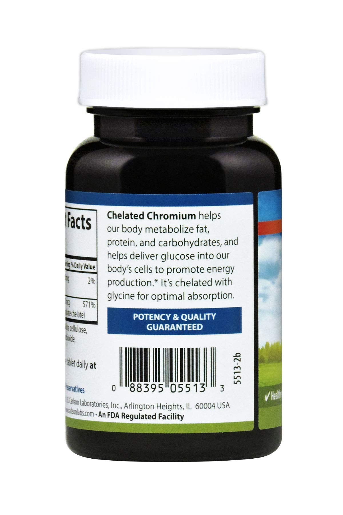 Carlson Chelated Chromium Tablets, 200 mcg, 300 Count