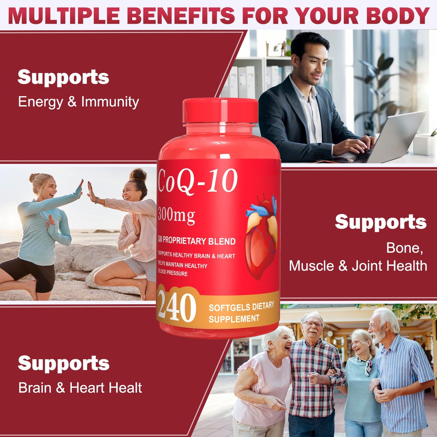 Dr. HR CoQ10 300mg Softgel 240 Count