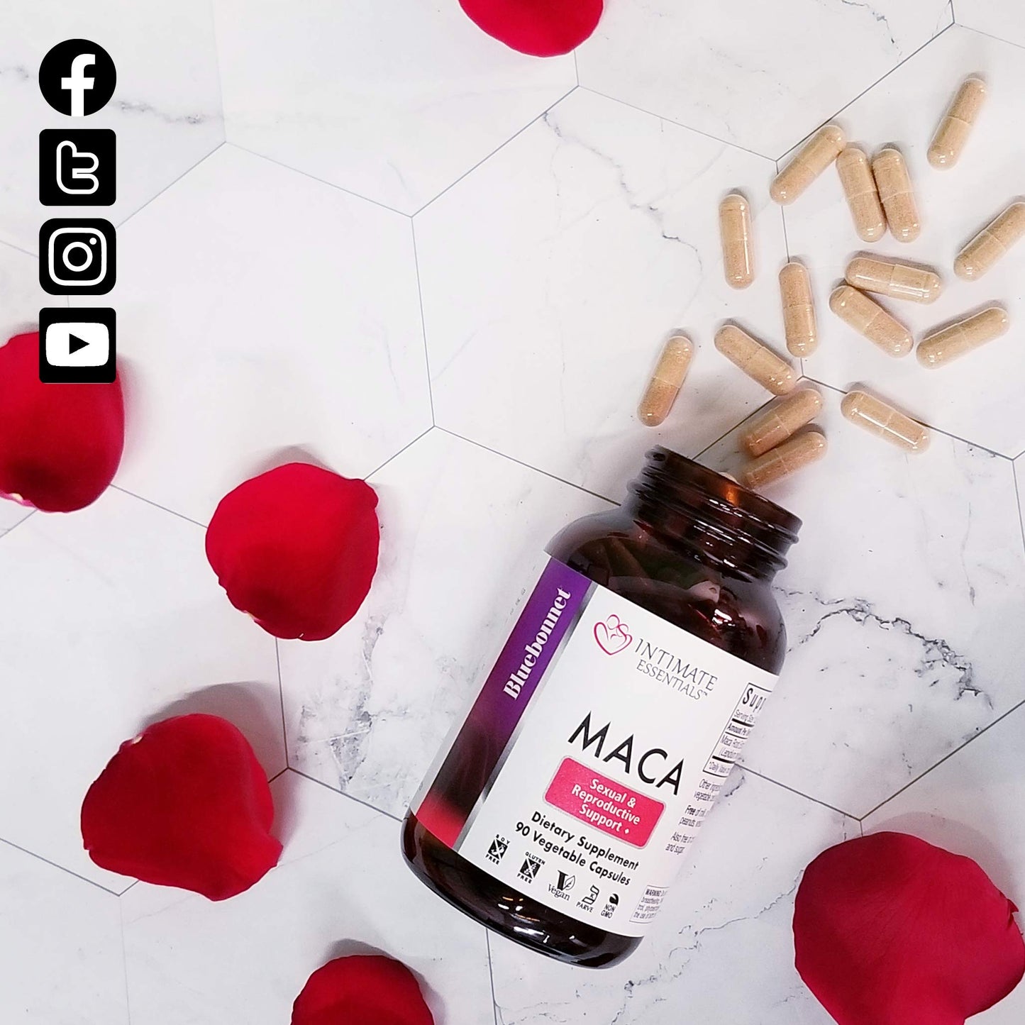 BlueBonnet Intimate Essentials Maca Capsules, 90 Capsules