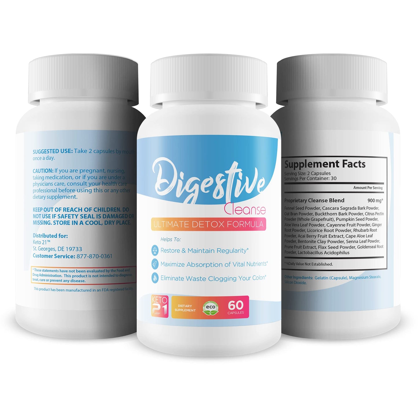 Keto 21 Digestive Cleanse Capsule 1 Count