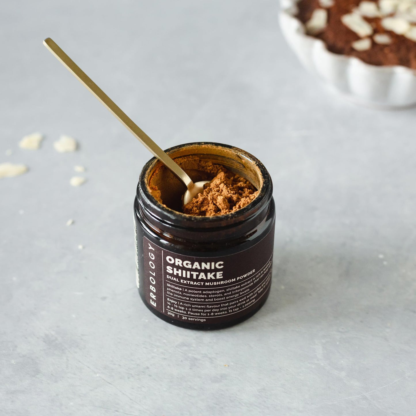 Erbology Organic Shiitake Dual Extract Powder 1 Ounce