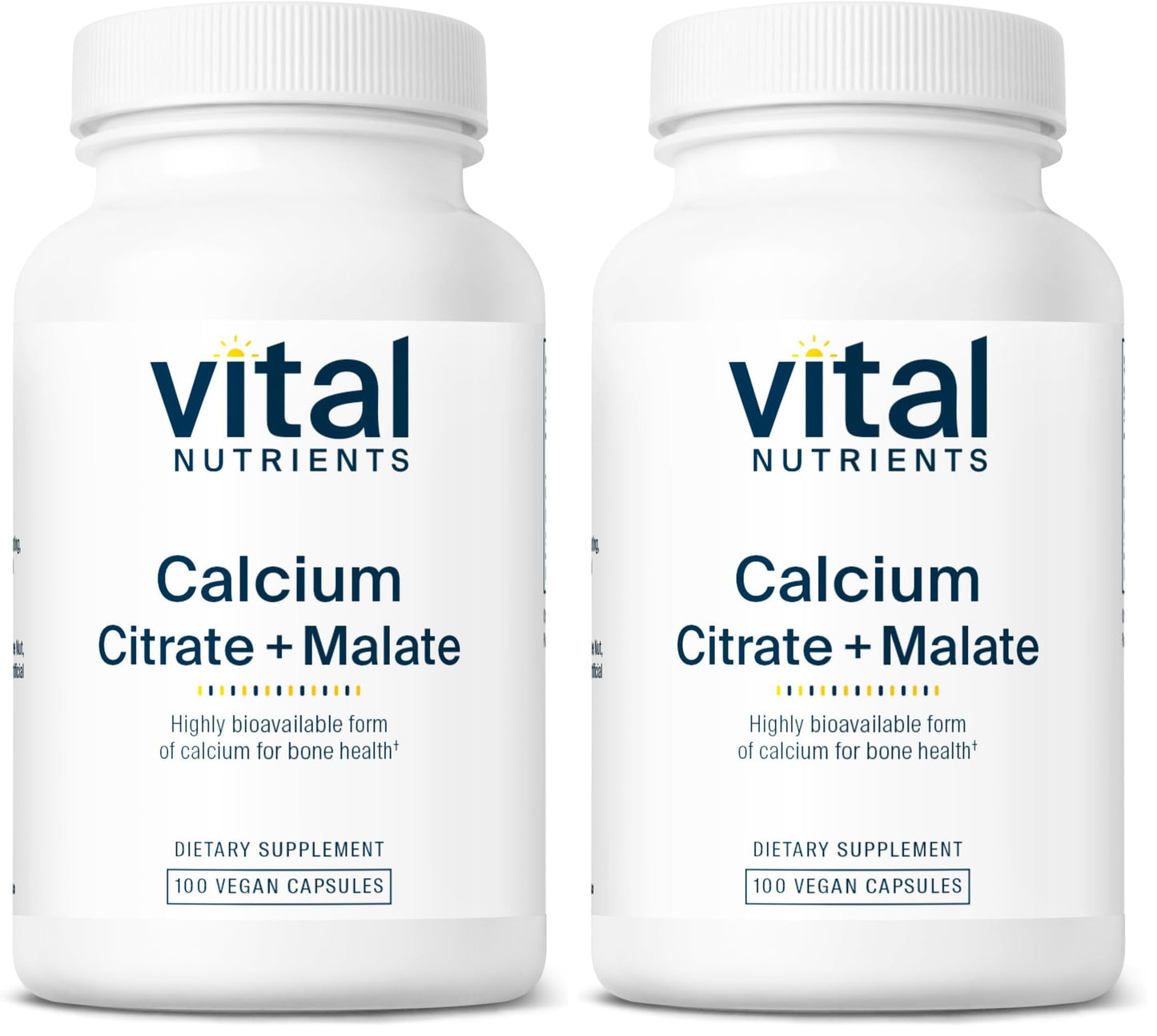 Vital Nutrients Calcium Citrate and Malate Complex 150mg Capsules 200 Count