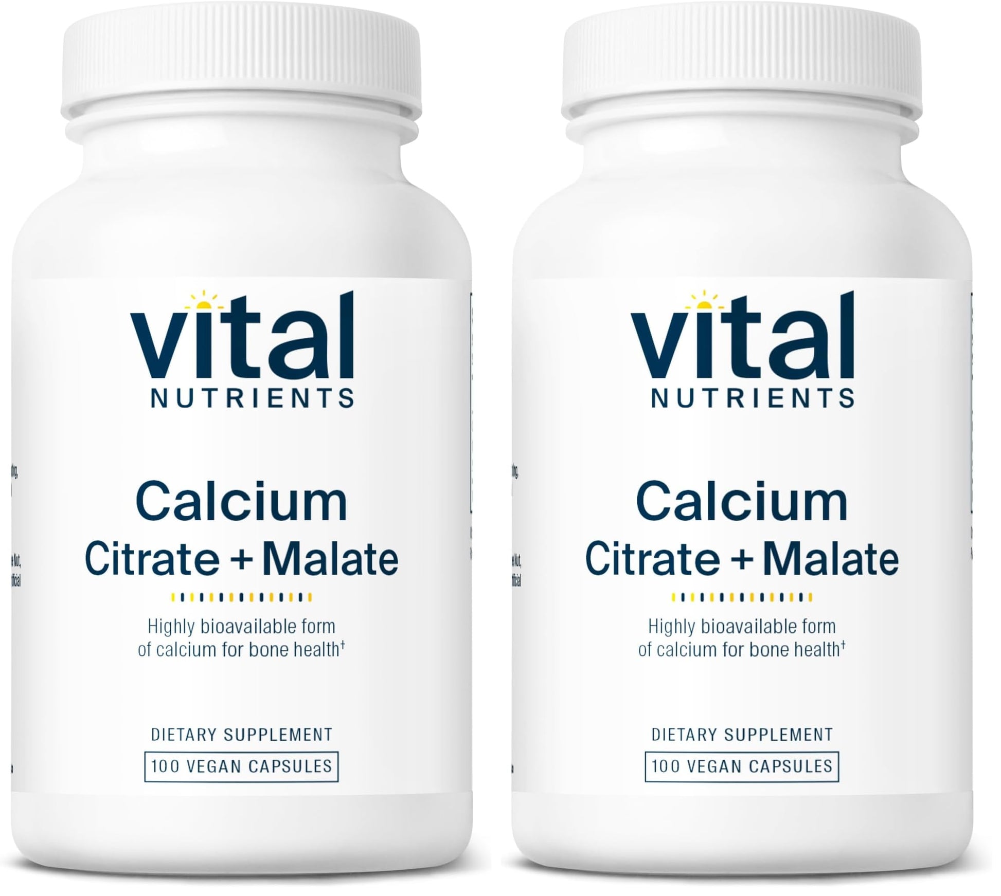 Vital Nutrients Calcium Citrate and Malate Complex 150mg Capsules 200 Count