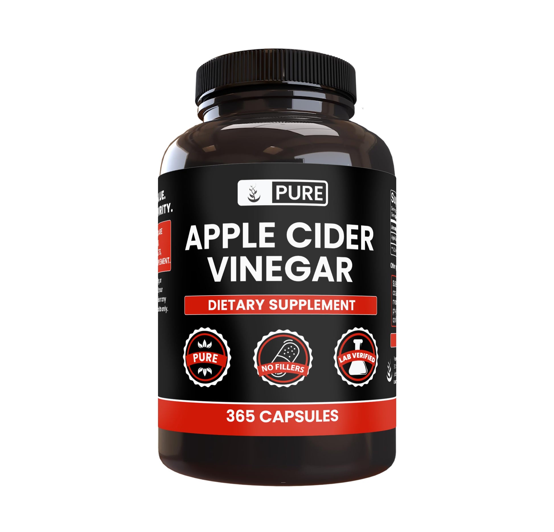 Pure Original Ingredients Apple Cider Vinegar, 365 Capsules