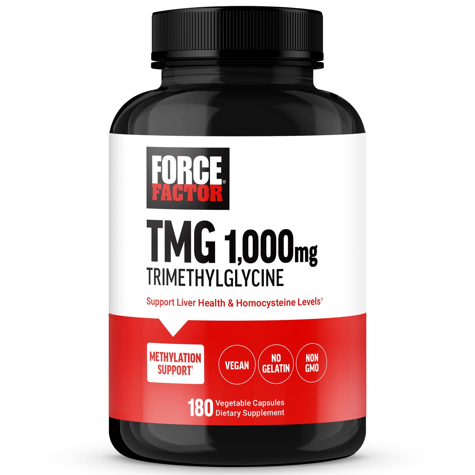 Force Factor TMG Betaine Supplement to Support Liver Health Capsules 180