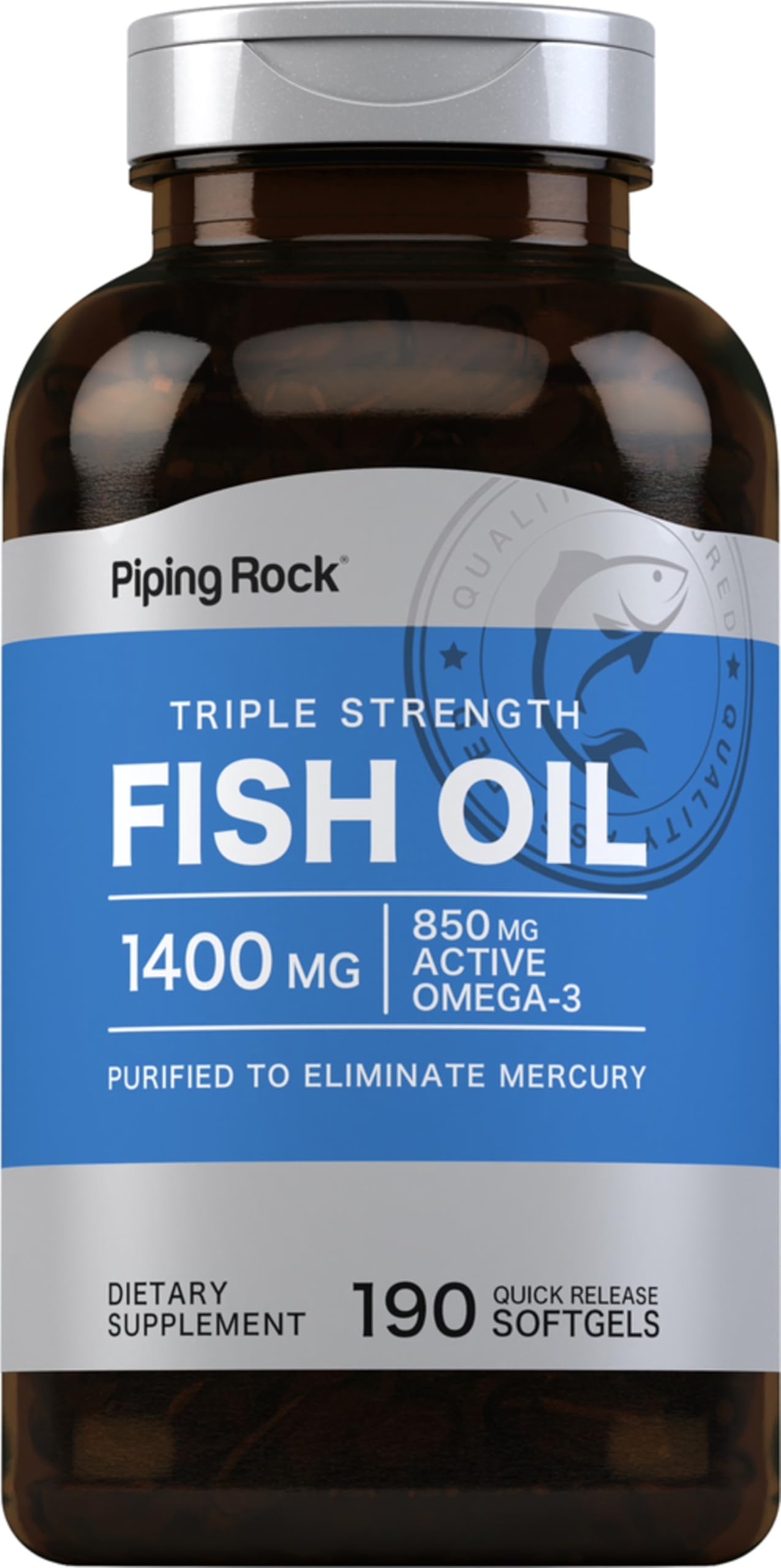 Piping Rock Fish Oil Omega 3 Softgels 190