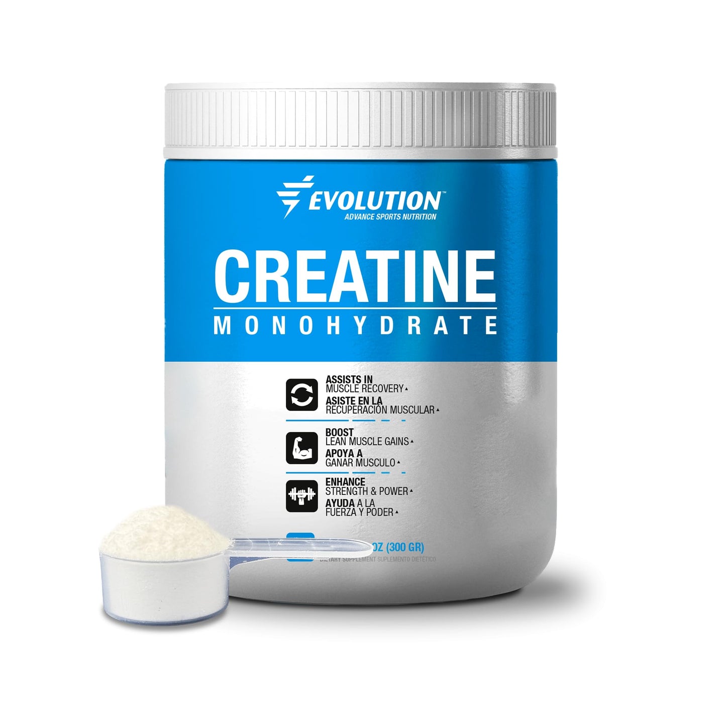 Evolution Advance Sport Nutrition Creatine Monohydrate Powder 5000mg, 10.58 Ounces