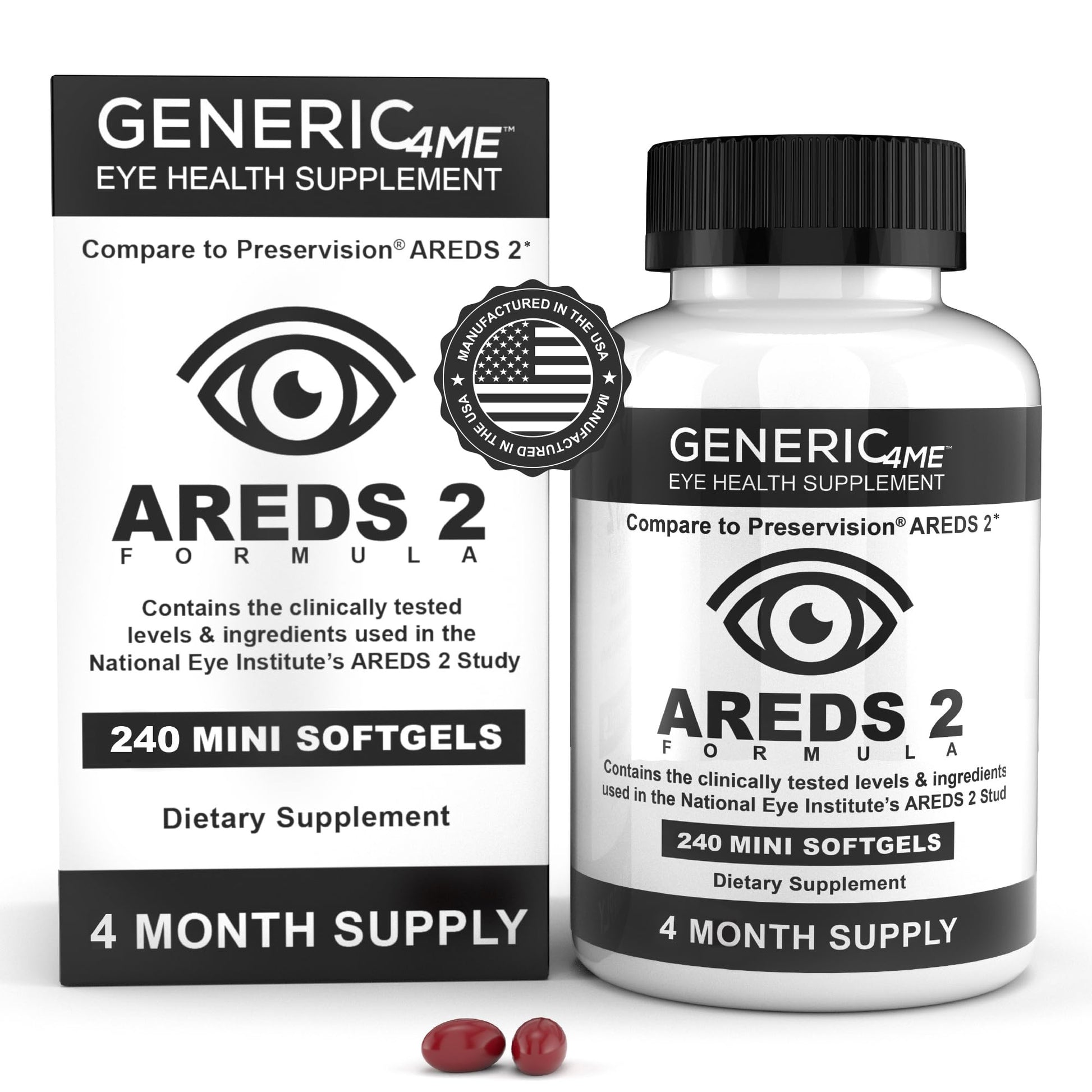 Generic4ME AREDS 2 SoftGels, 240 Count