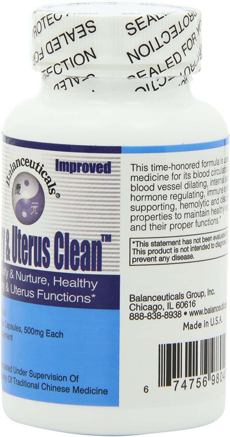 Balanceuticals Ovary & Uterus Clean 500 mg Dietary Supplement Capsules, 120 Capsules