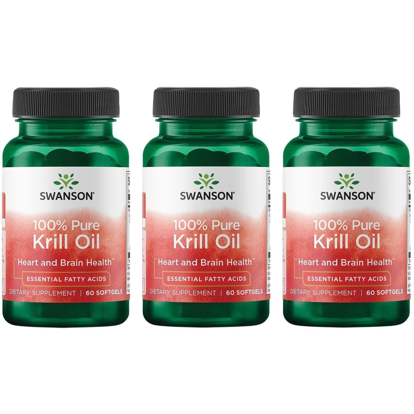 Swanson 100% Pure Krill Oil 500 mg Softgels 180 Count
