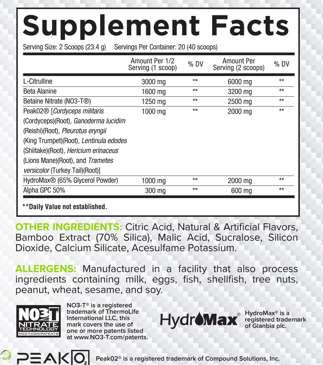 Core Nutritionals Pump Pre-Workout Powder 16.5 Servings