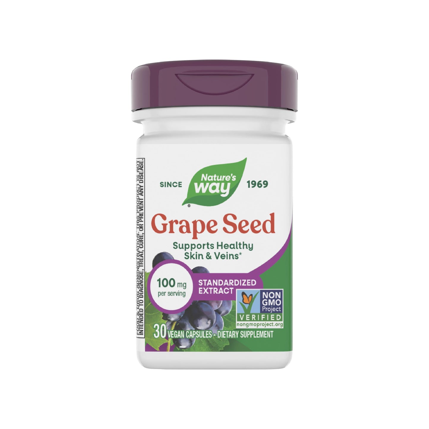 Nature's Way Grape Seed Standardized Extract Capsules, 30 Count