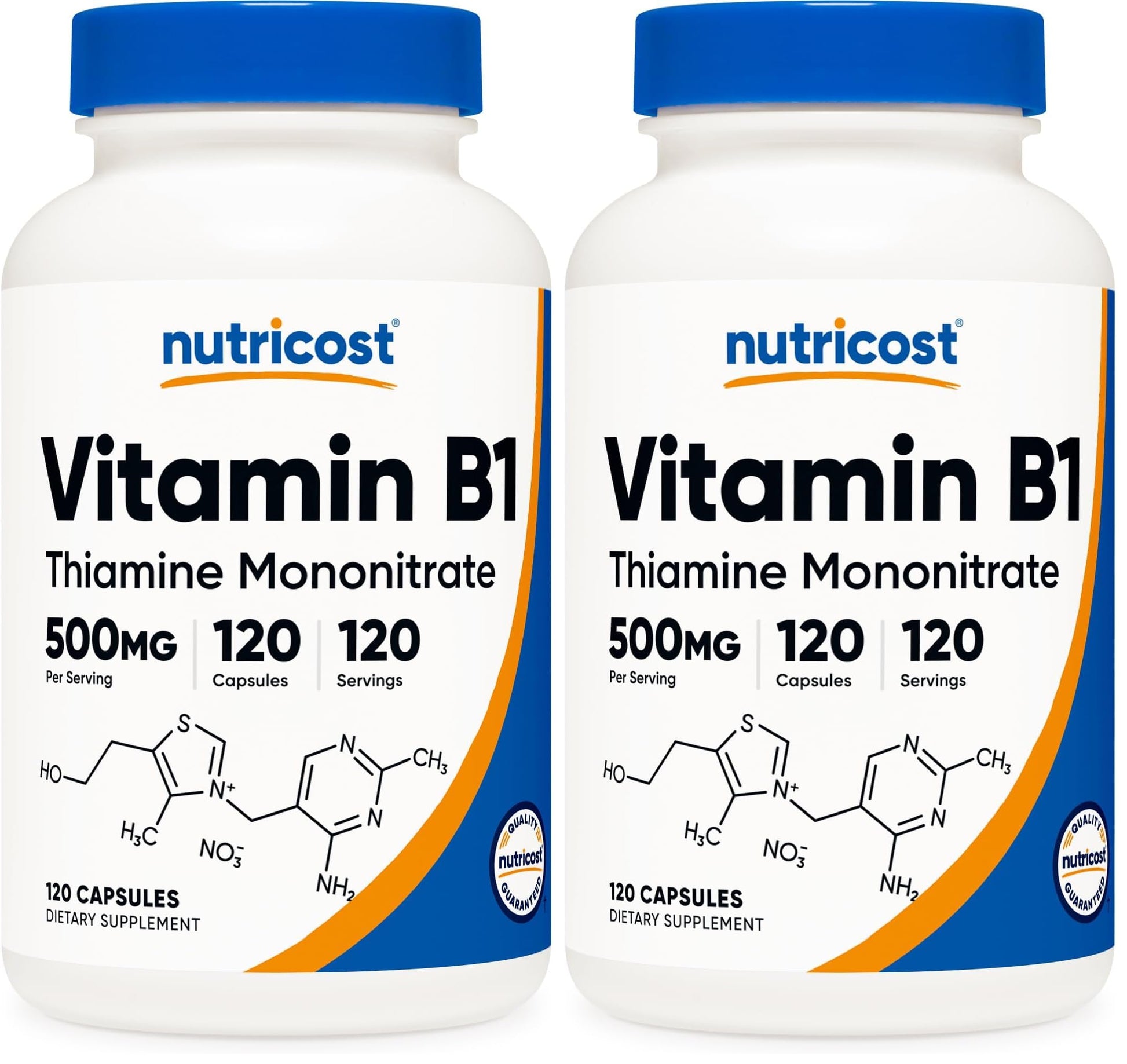 Nutricost Vitamin B1 (Thiamine) 500mg Capsules, 240 Count