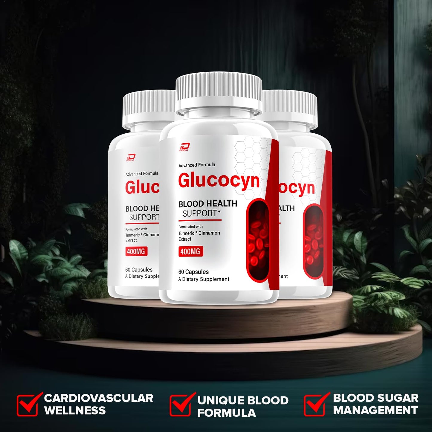 Indelo Glucocyn Capsule, 180 Capsules