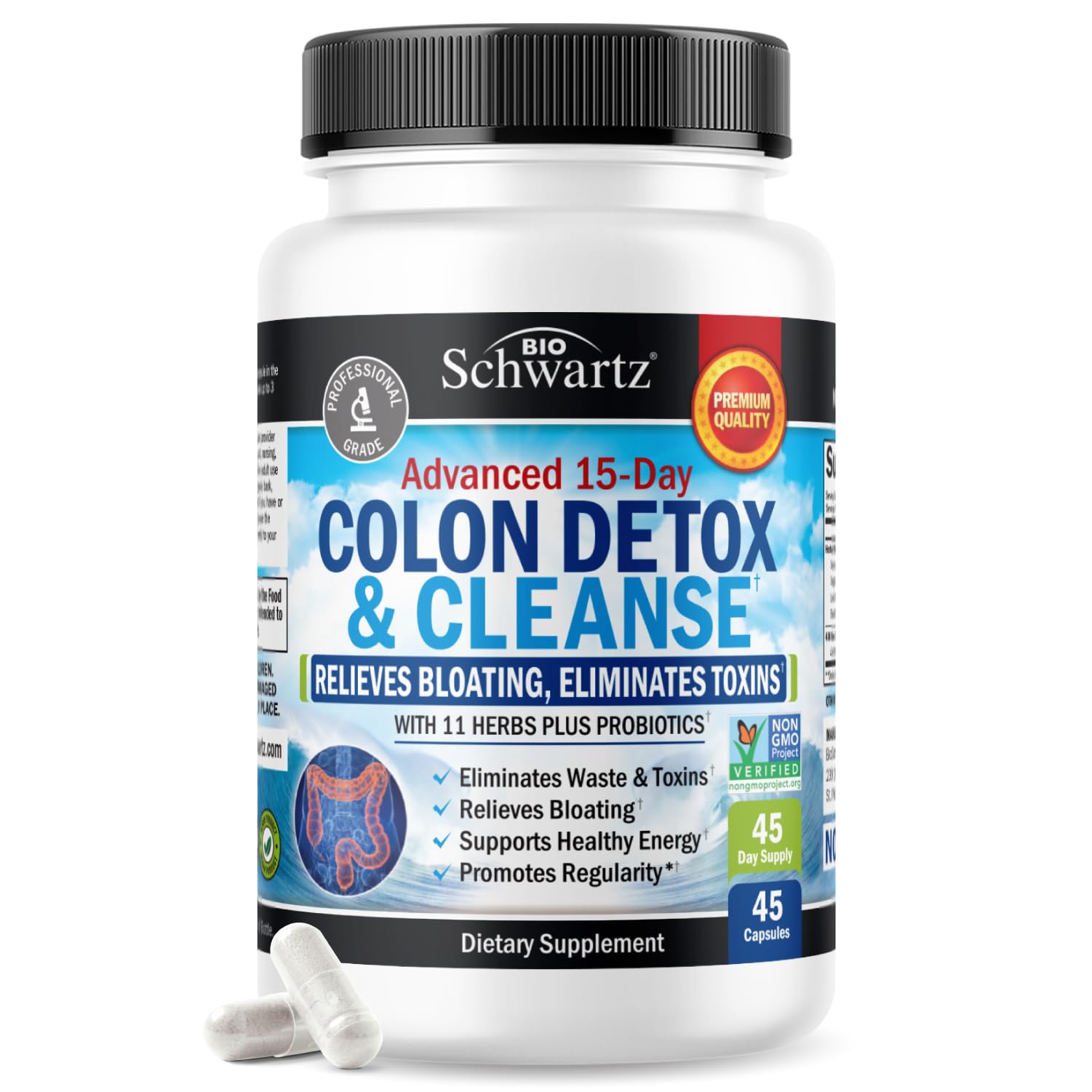 Unknown Colon Cleanser and Detox for Digestive Support Capsule, 45 Count