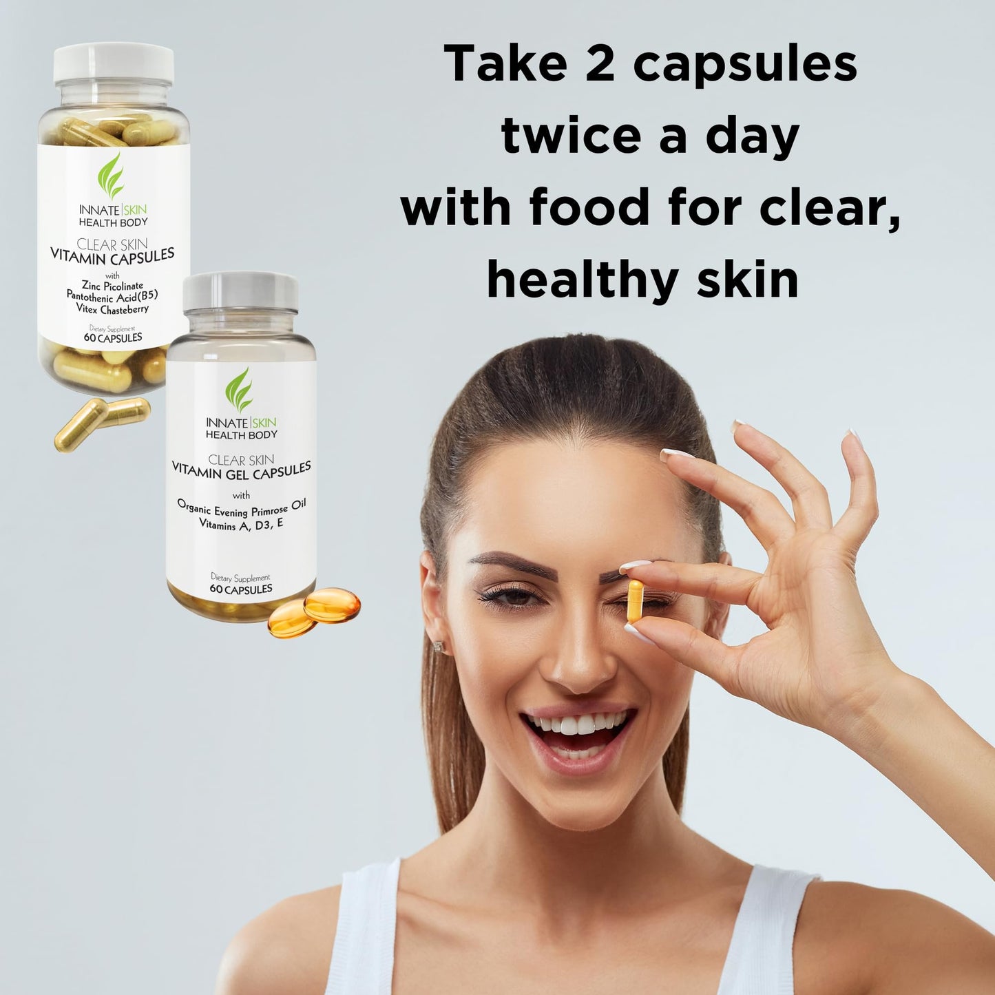Innate Skin Clear Skin Acne Vitamin System Capsules 240 Total Capsules