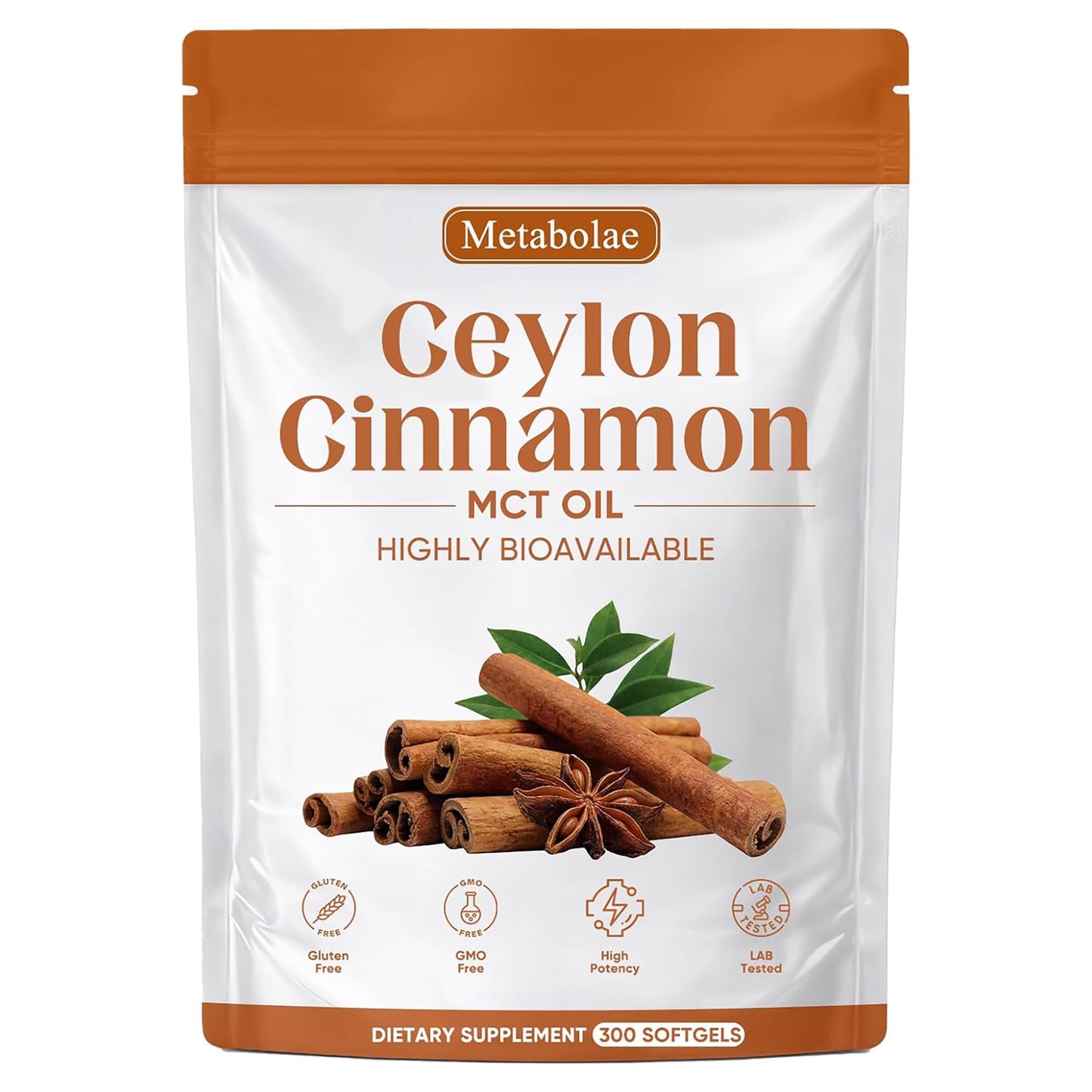 Jqewlg Metabolae Ceylon Cinnamon Softgels 300
