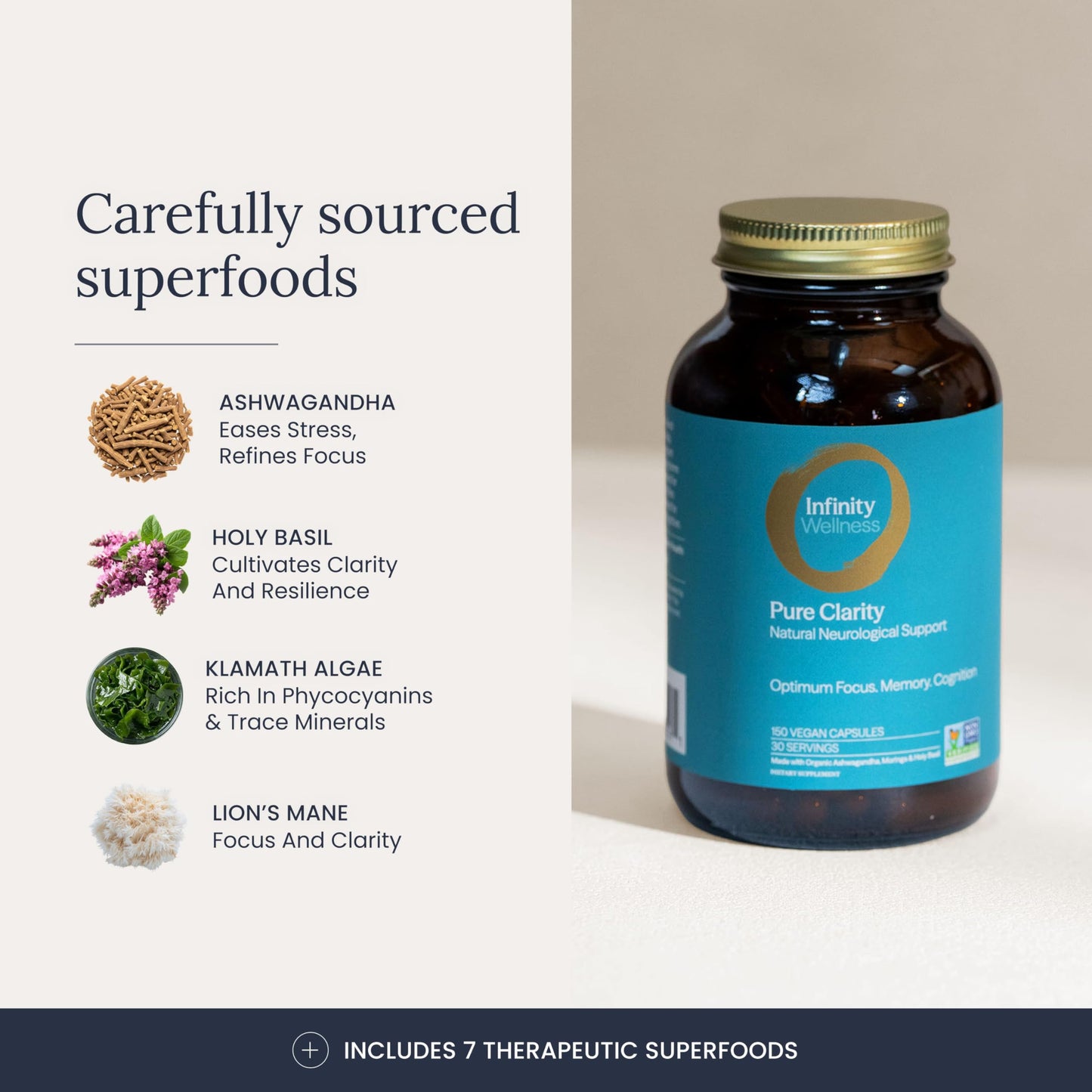 Infinity Greens Memory and Focus Supplement Capsule, 150 Capsules