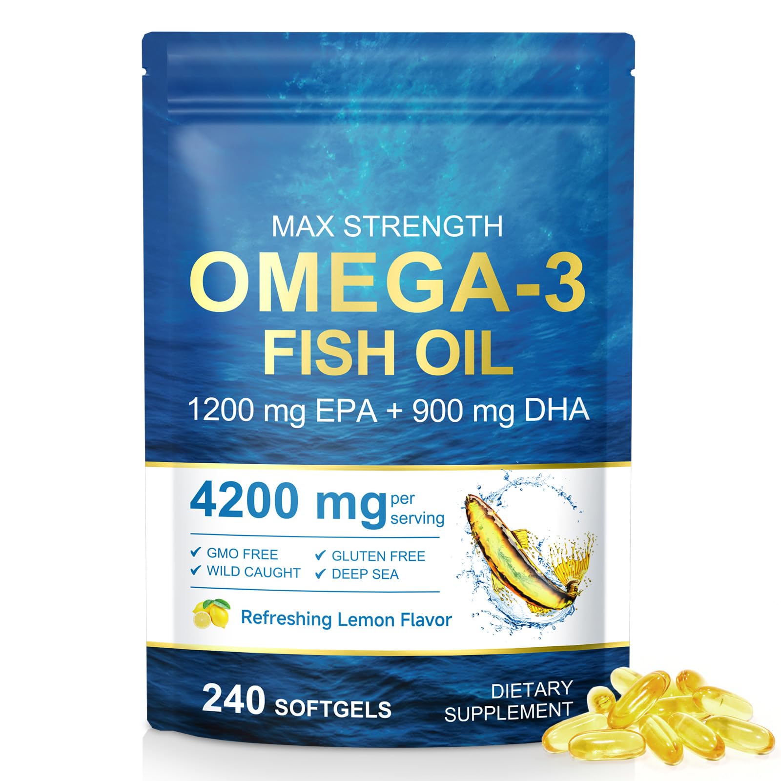 NVXNMSD Omega-3 Fish Oil Softgel 240 Softgels