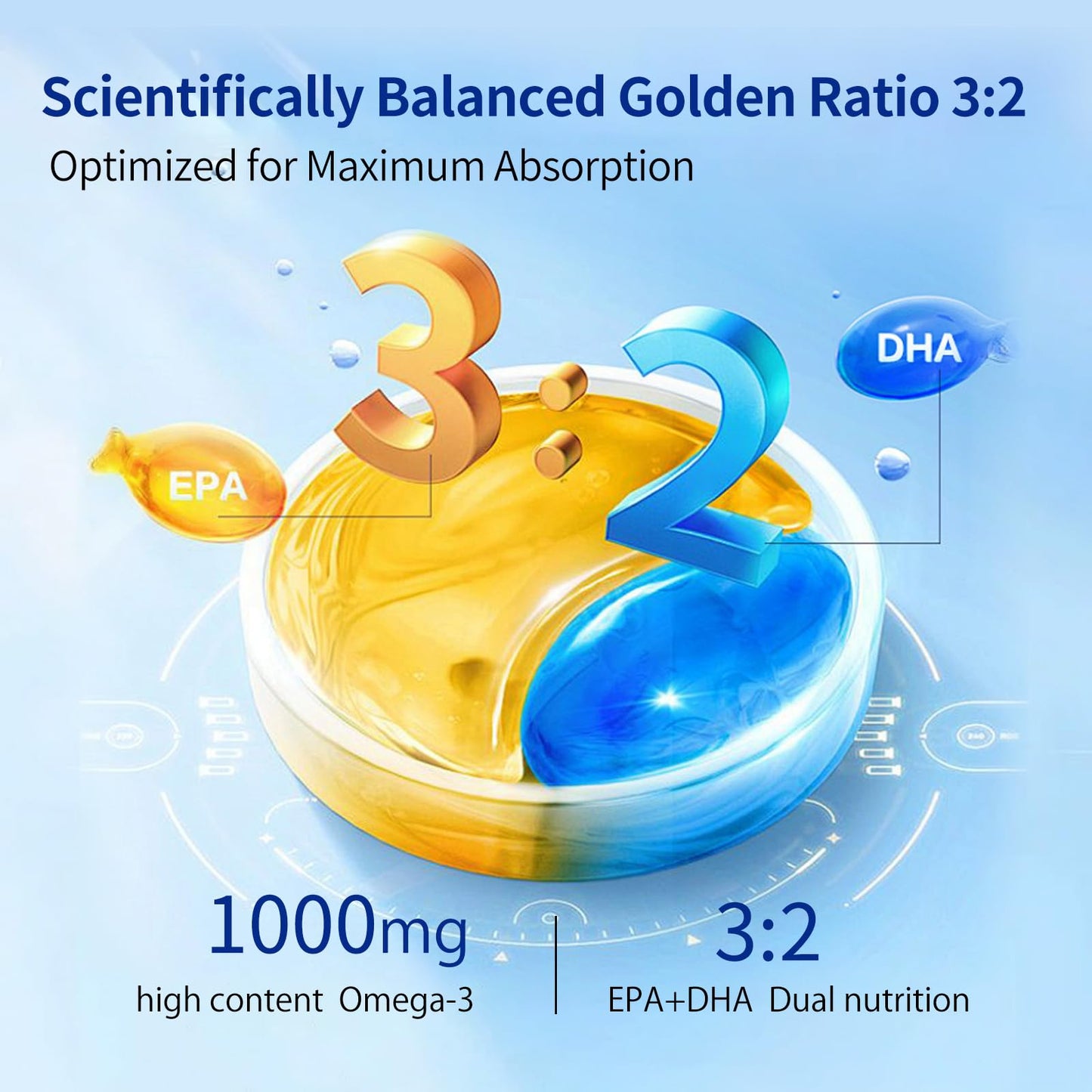 Beseem Omega-3 Fish Oil 1000mg Capsule, 400 Count