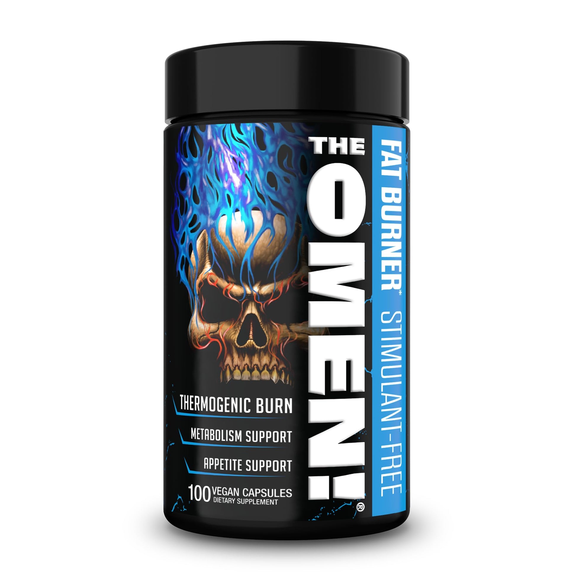 JNX SPORTS The Omen! Non-Stimulant Thermogenic Fat Burner for Men & Women Capsules 100 Count