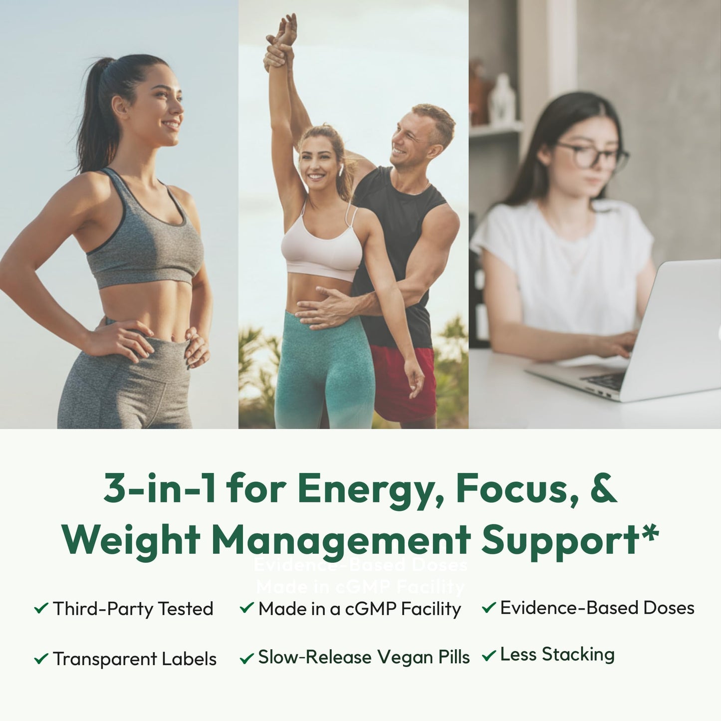 Mida Health Daily Boost 3-in-1 Weight Loss, Focus & Steady Energy Support, 90 Capsules