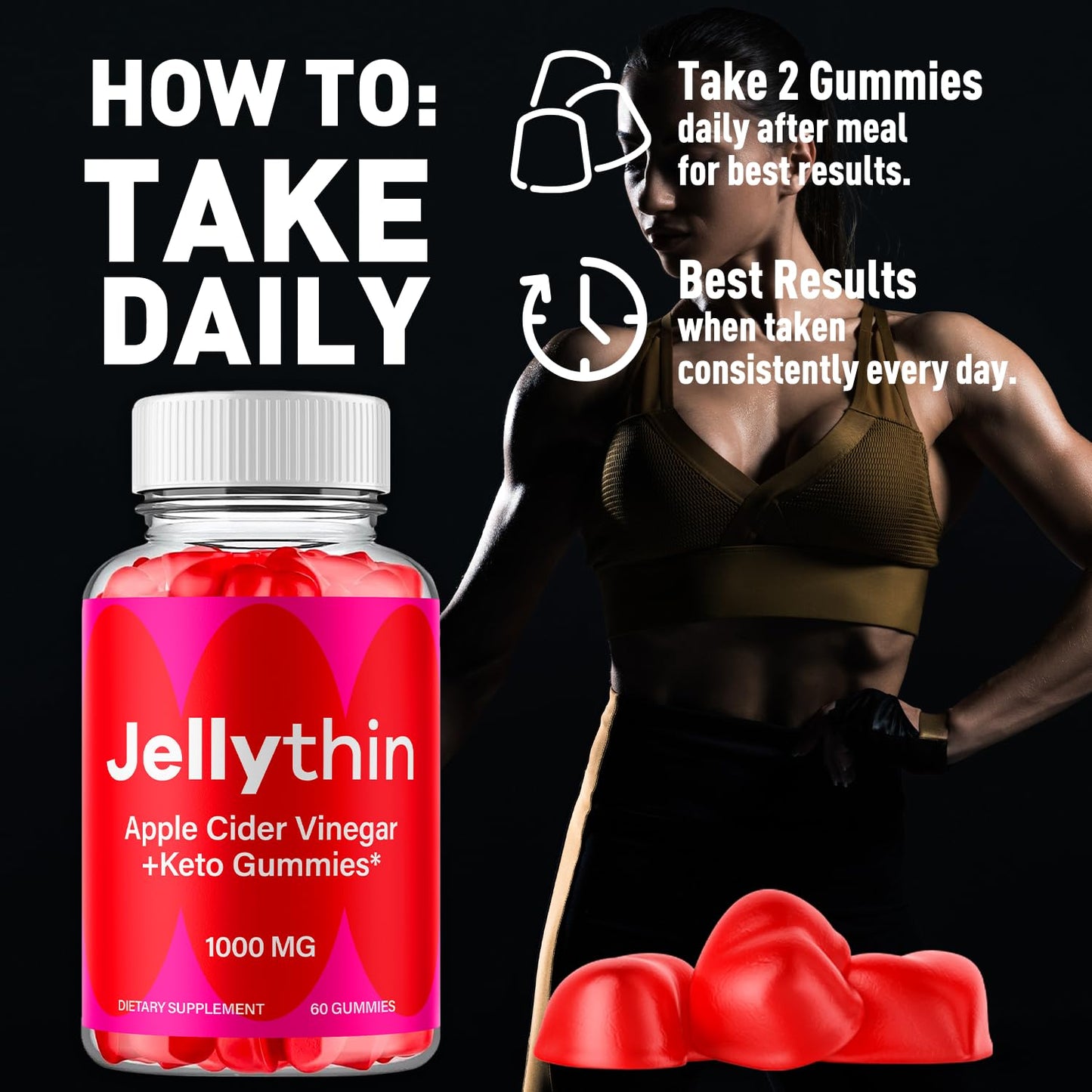 Flex University Jelly Thin Gummies Chewable, 120 Gummies