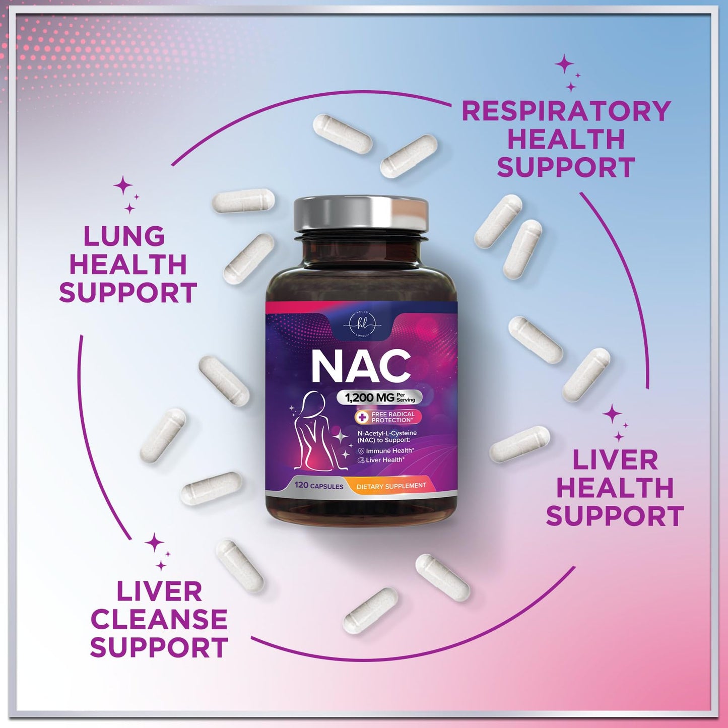 Hello Lovely! N-Acetyl-L-Cysteine Capsule, 120 Capsules
