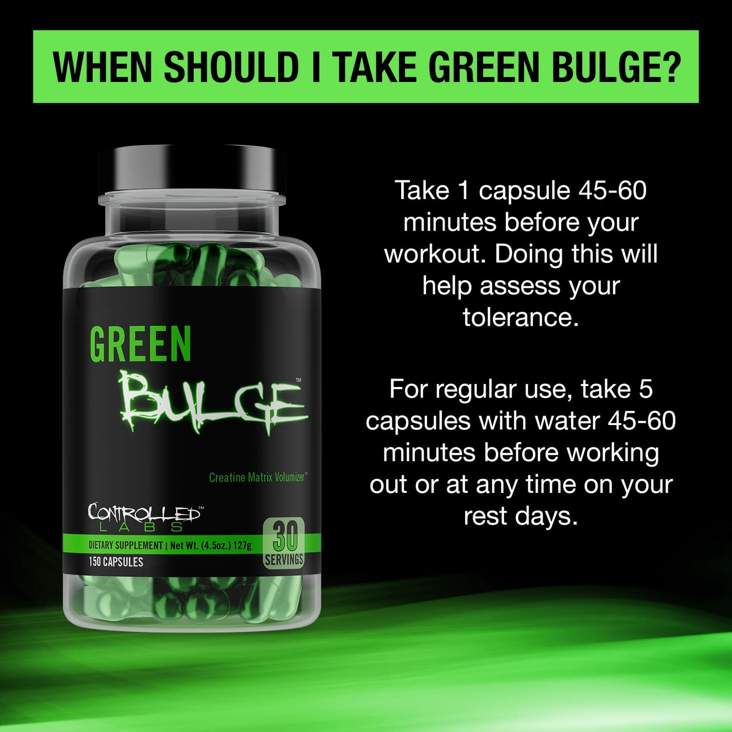 Controlled Labs Green Bulge Capsule, 150 Count