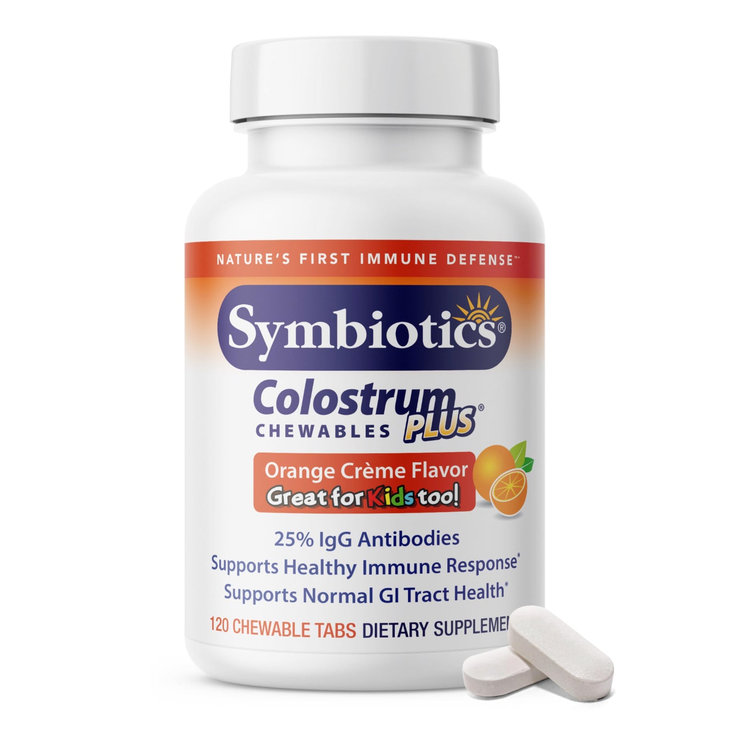 Symbiotics Naturade Colostrum Chewable Tablets 120 Count