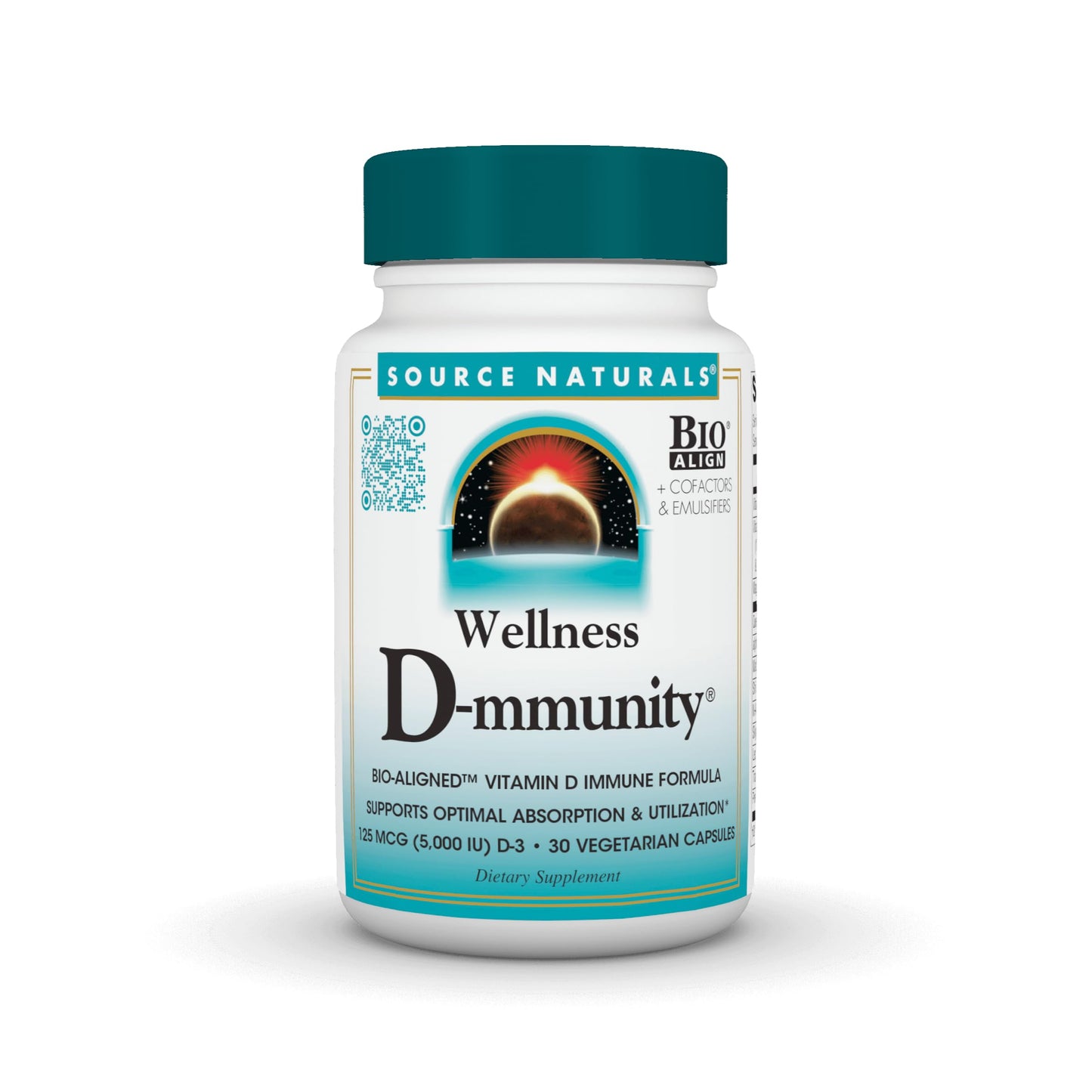 Source Naturals Wellness D-mmunity Bio-Aligned Vitamin D Immune Formula Capsules, 30 Capsules