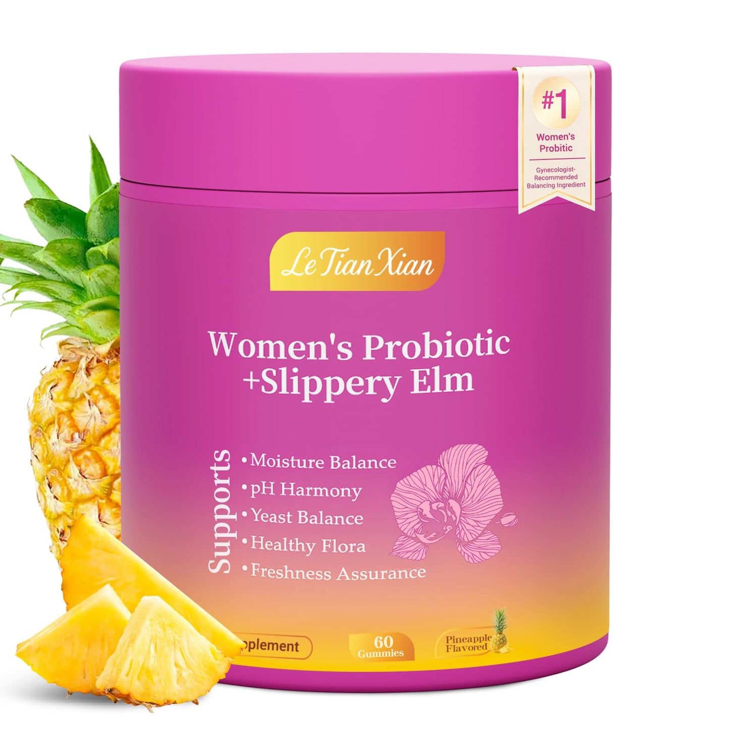 Le Tian Xian Her Juicy Feminine Probiotics Gummies, 60 Count