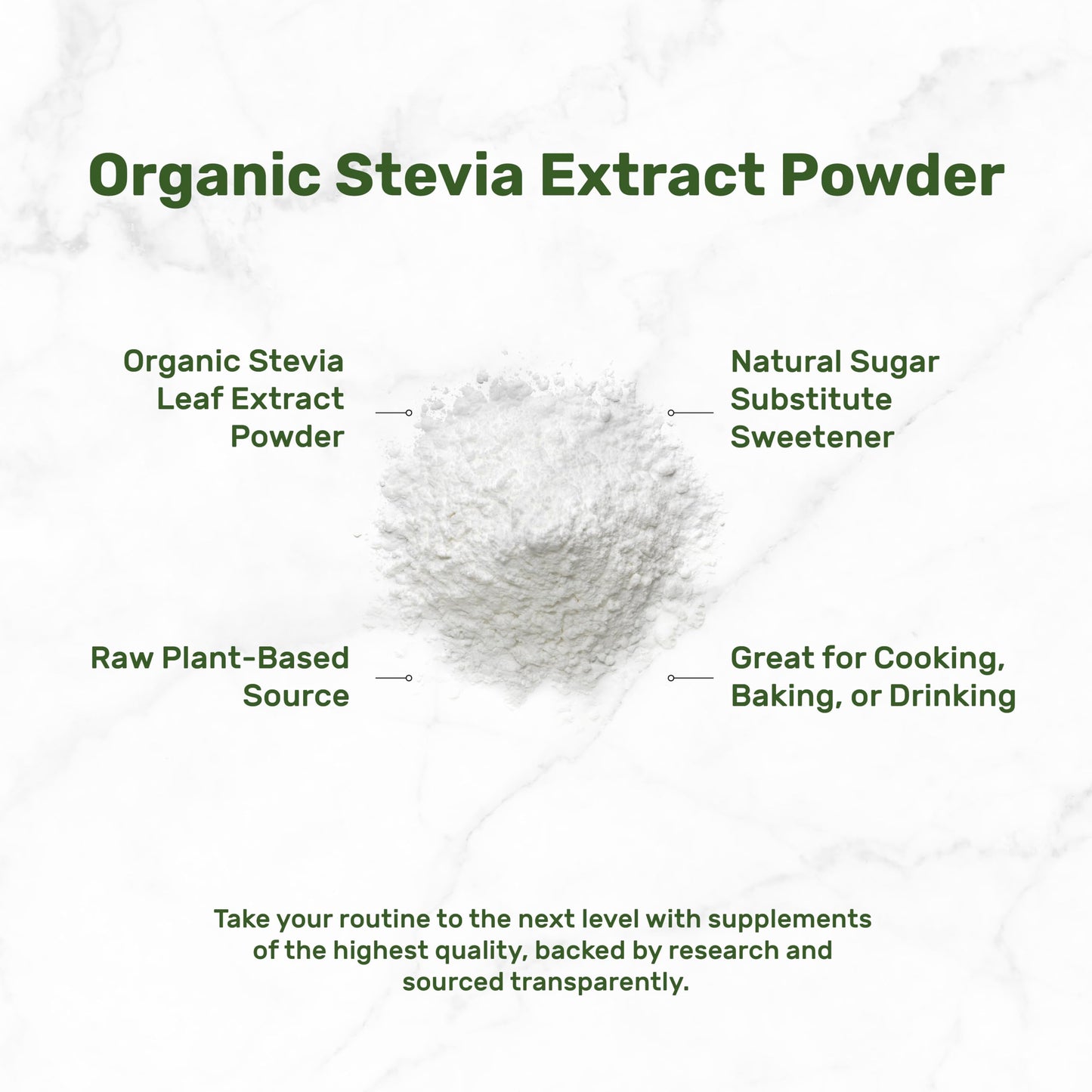Deal Supplement Organic Stevia Extract Powder, 12 oz