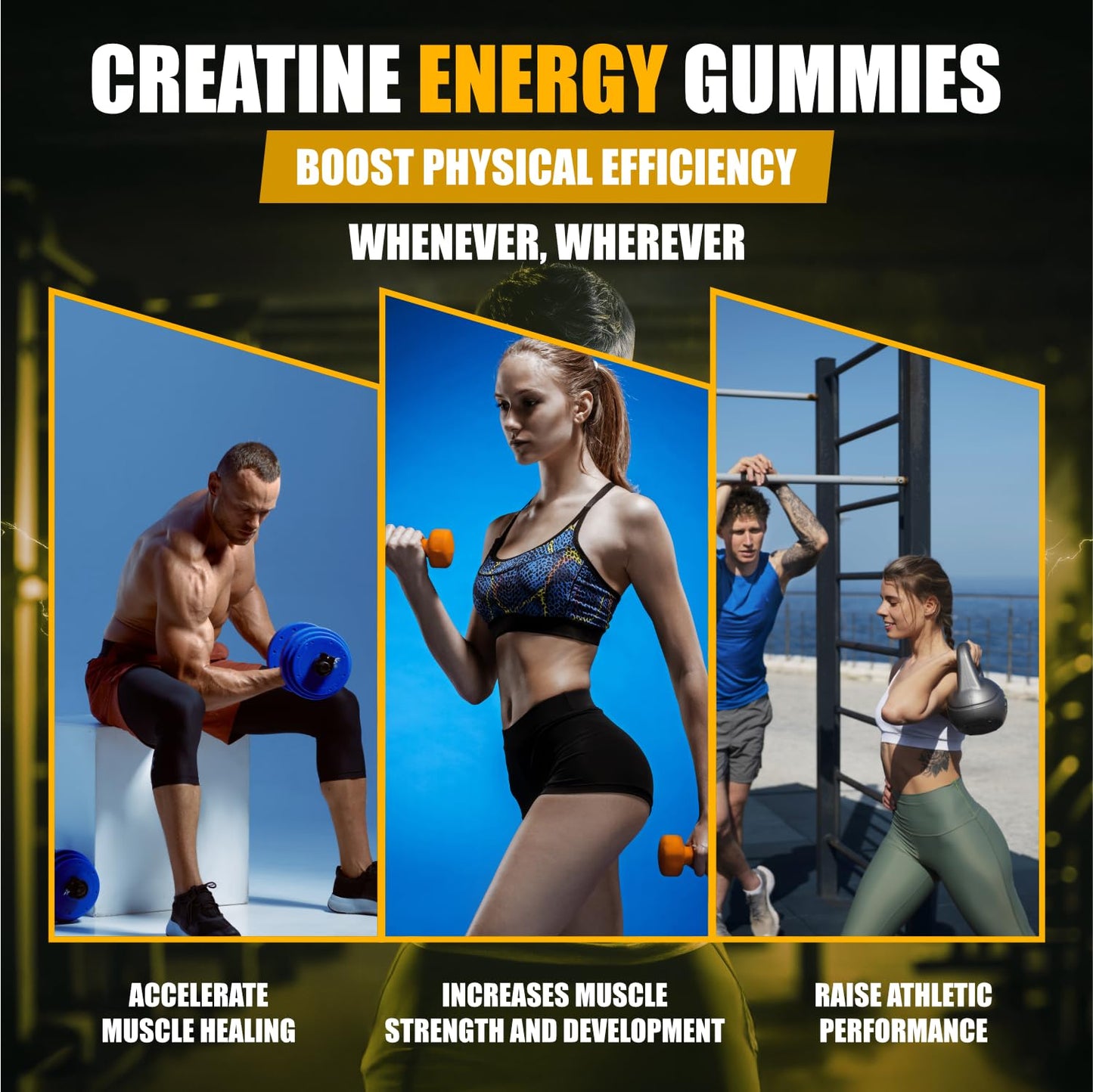 Novure 5000mg Creatine Monohydrate Gummies, 120 Gummies