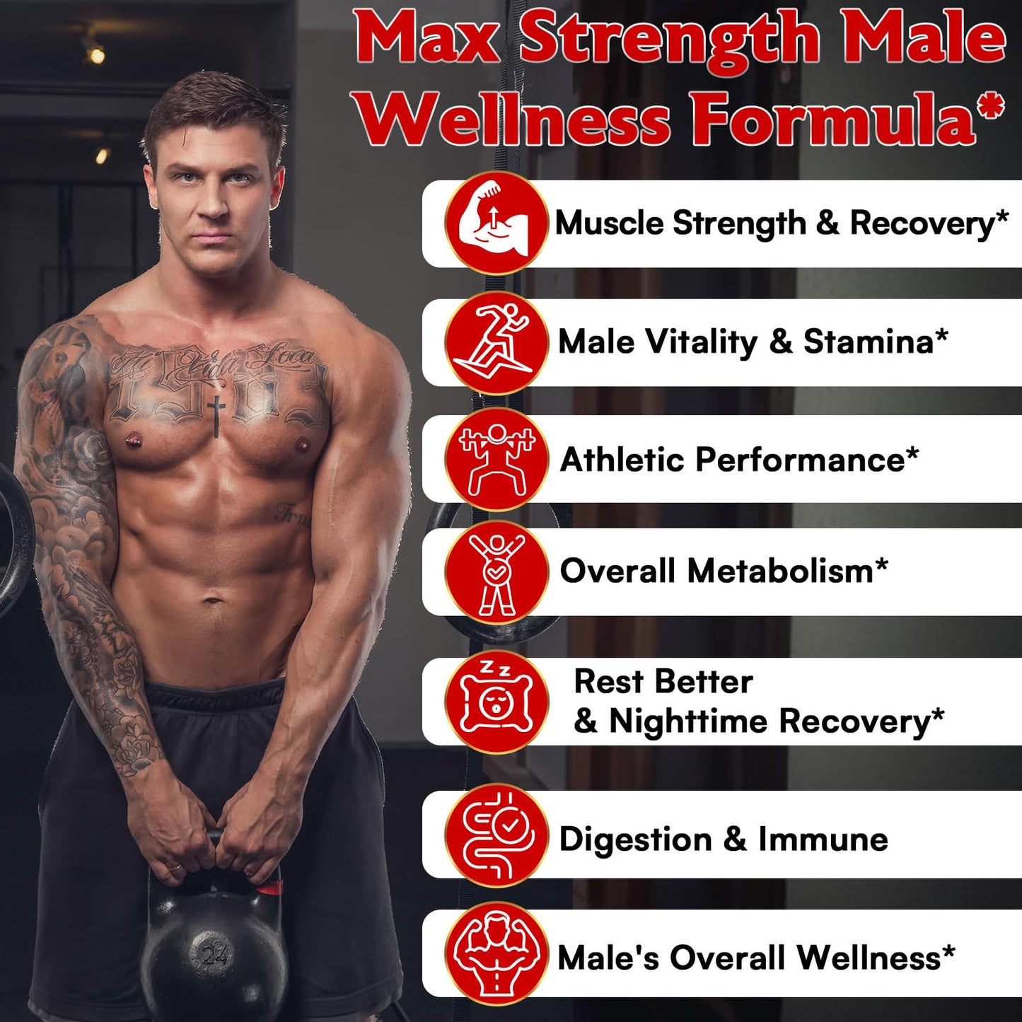 Rsferou ZMAFORCE Male Enhancement Supplement Tablets, 120 Count