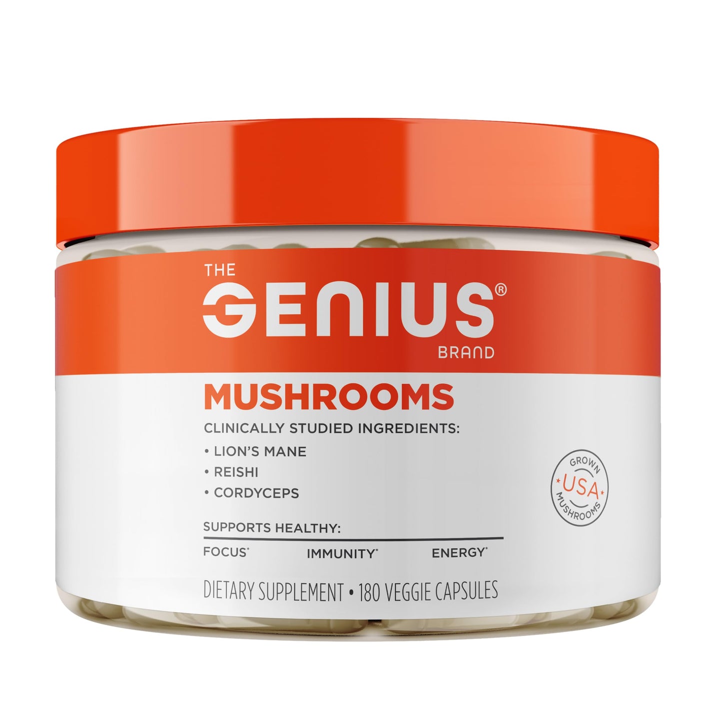 The Genius Brand Mushrooms Capsules 180 Count