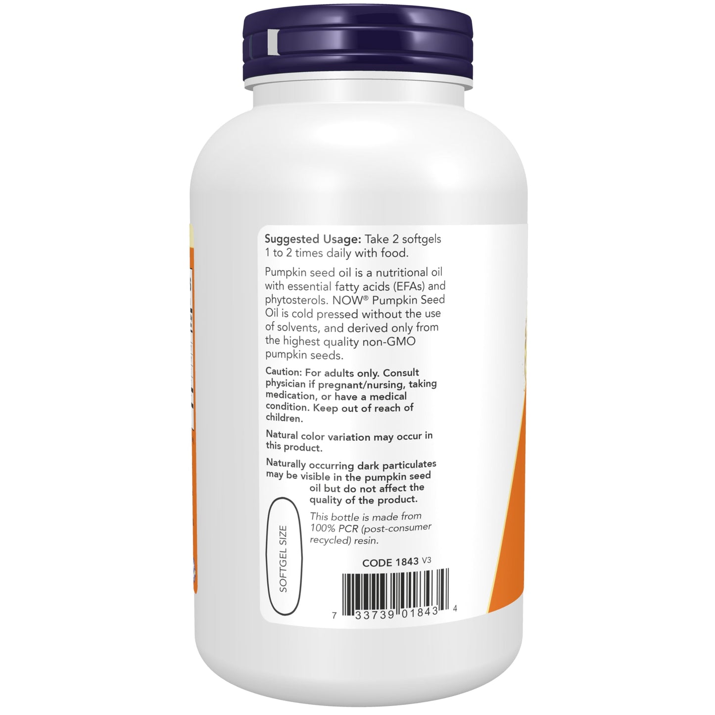 NOW Foods Pumpkin Seed Oil 1000 mg with Essential Fatty Acids and Phytosterols, Cold Pressed, 200 Softgels