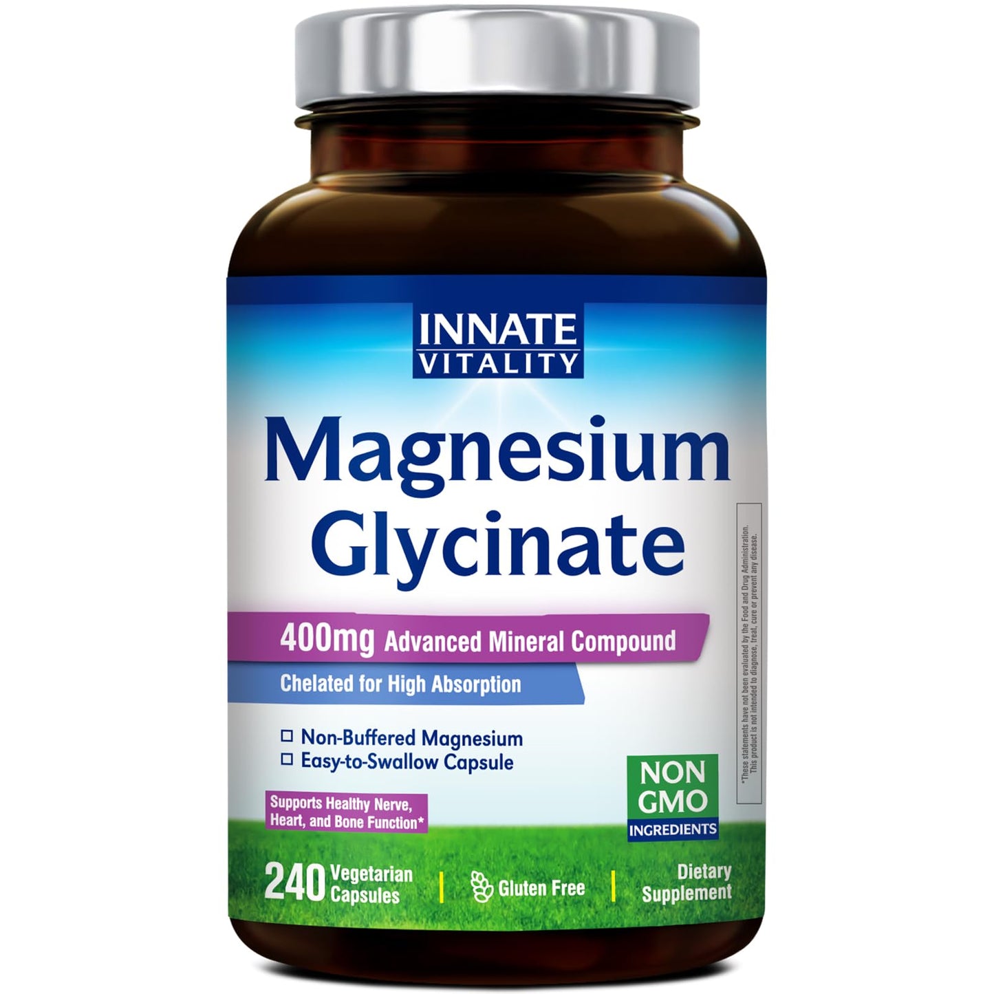 Innate Vitality Magnesium Glycinate 400mg, 240 Capsules