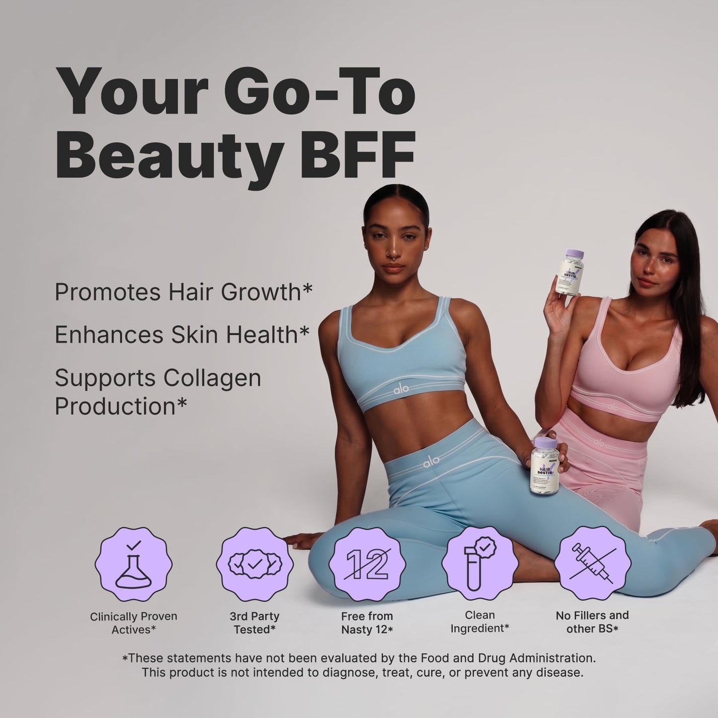 Biohacking Bestie Hair Bestie Supplement Capsule, 60 Capsules