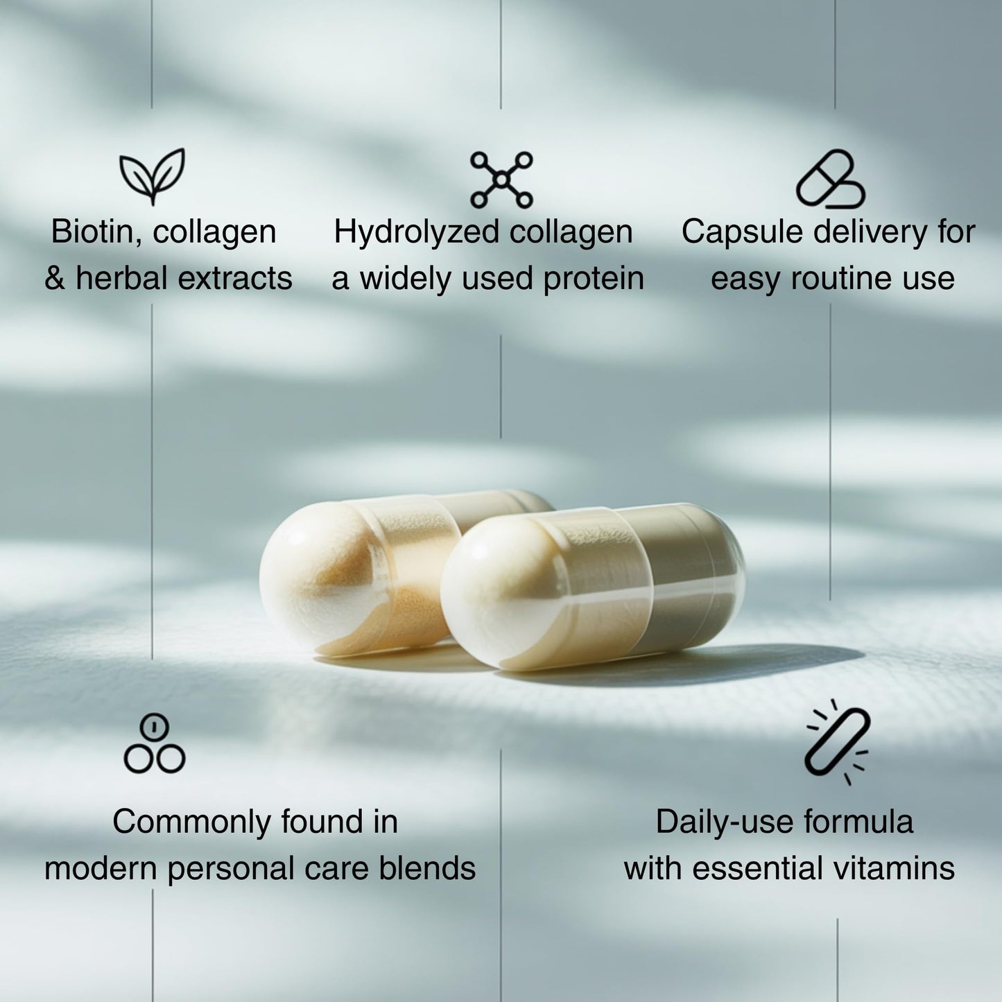 RE:ROOT Biotin Hair Growth Supplement 12,000 mcg - Vegan Capsules, 60 Capsules