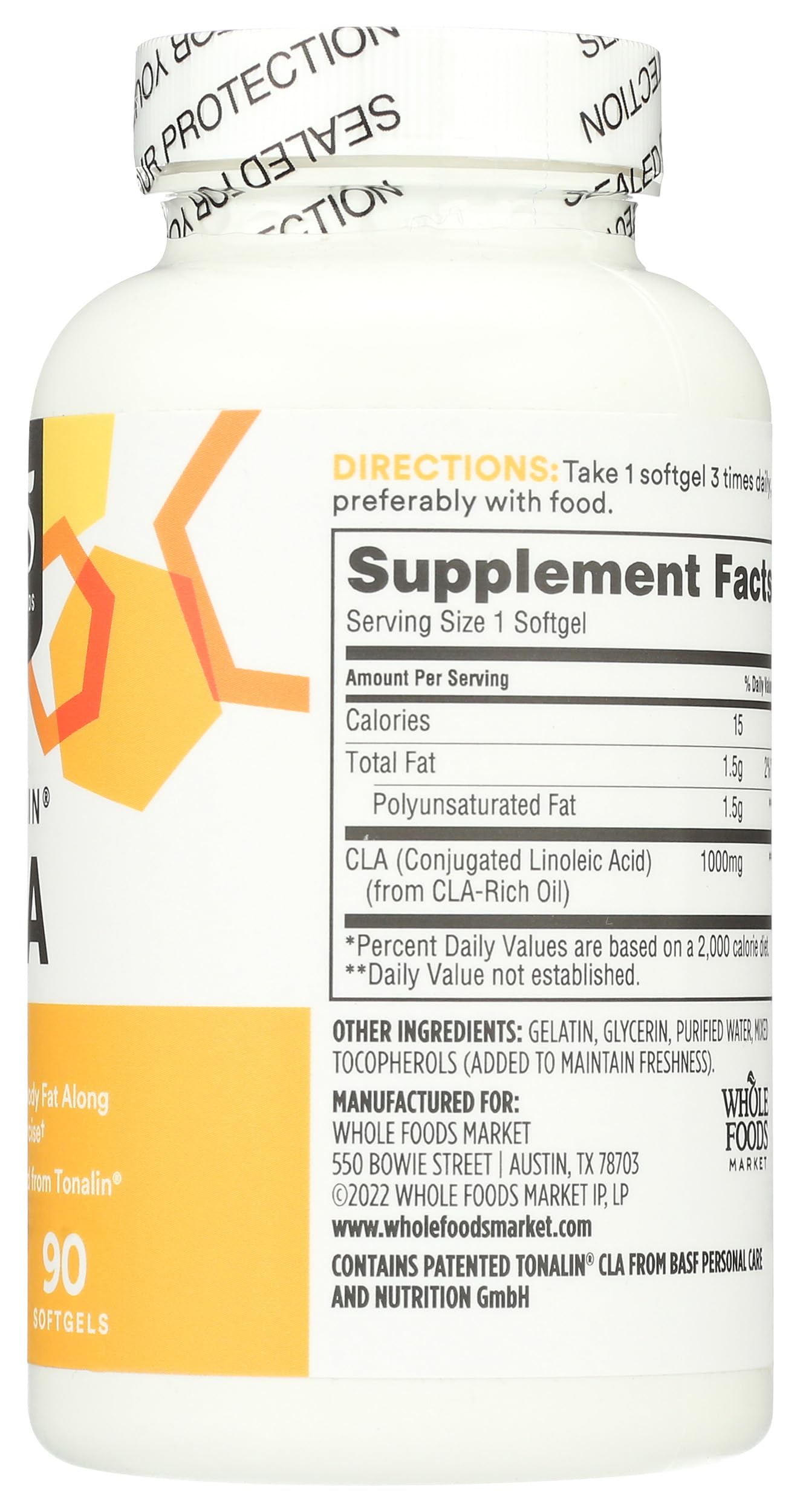 365 by Whole Foods Market CLA (Tonalin) 1300mg Tablets, 90 Count