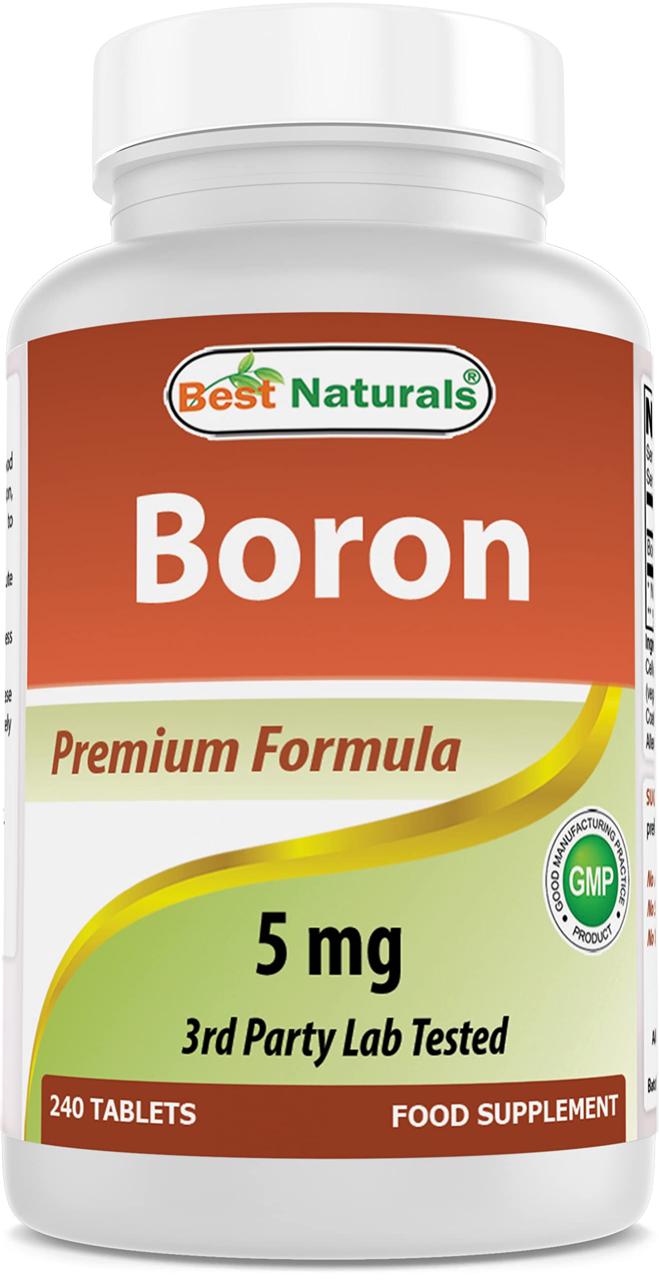 Best Naturals Boron Supplements 5 mg Tablets, 240 Count